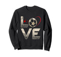 Love Heart Soccer Team Sport Fans Sweatshirt - Streetwear Style Unisex - T-Shirt, Sweatshirt, Hoodie