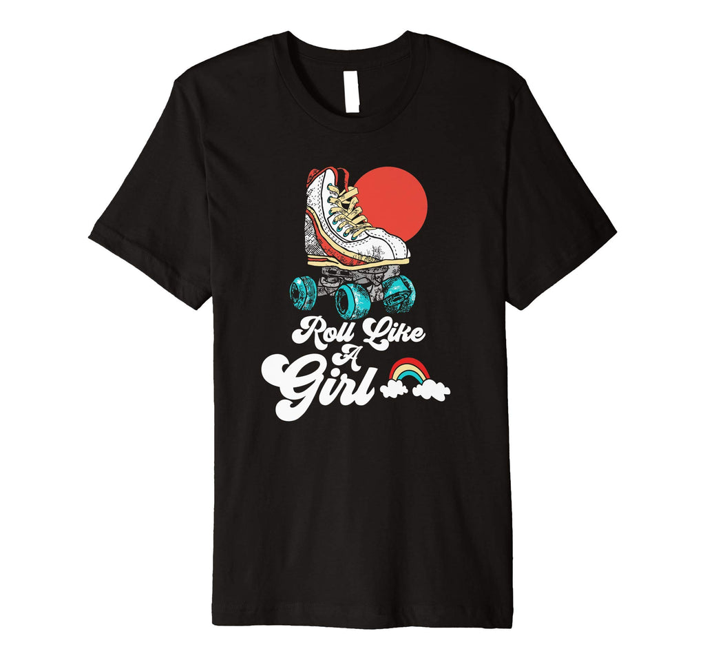 Roll Like Minimalist Roller Skate T-Shirt - Custom Art Print Men Women - T-Shirt, Sweatshirt, Hoodie