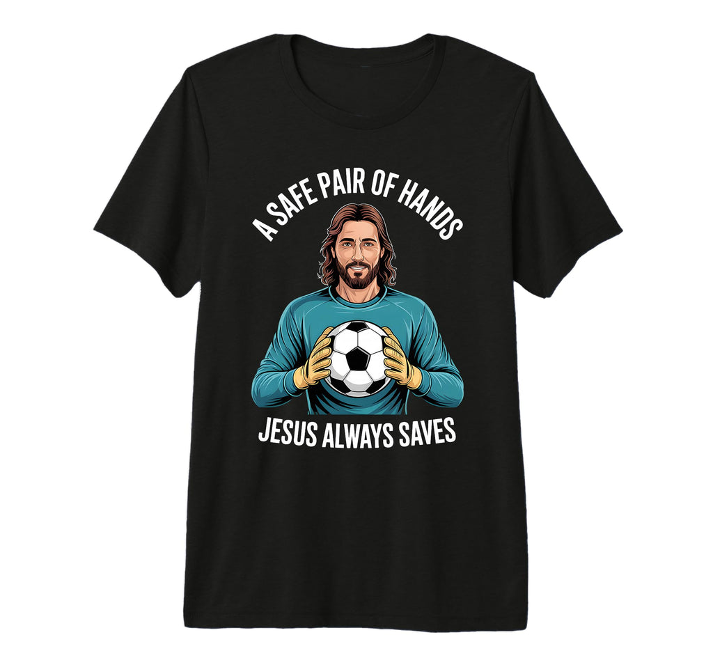 Funny Jesus Football Soccer T-Shirt - Custom Art Print for Adults - T-Shirt, Sweatshirt, Hoodie