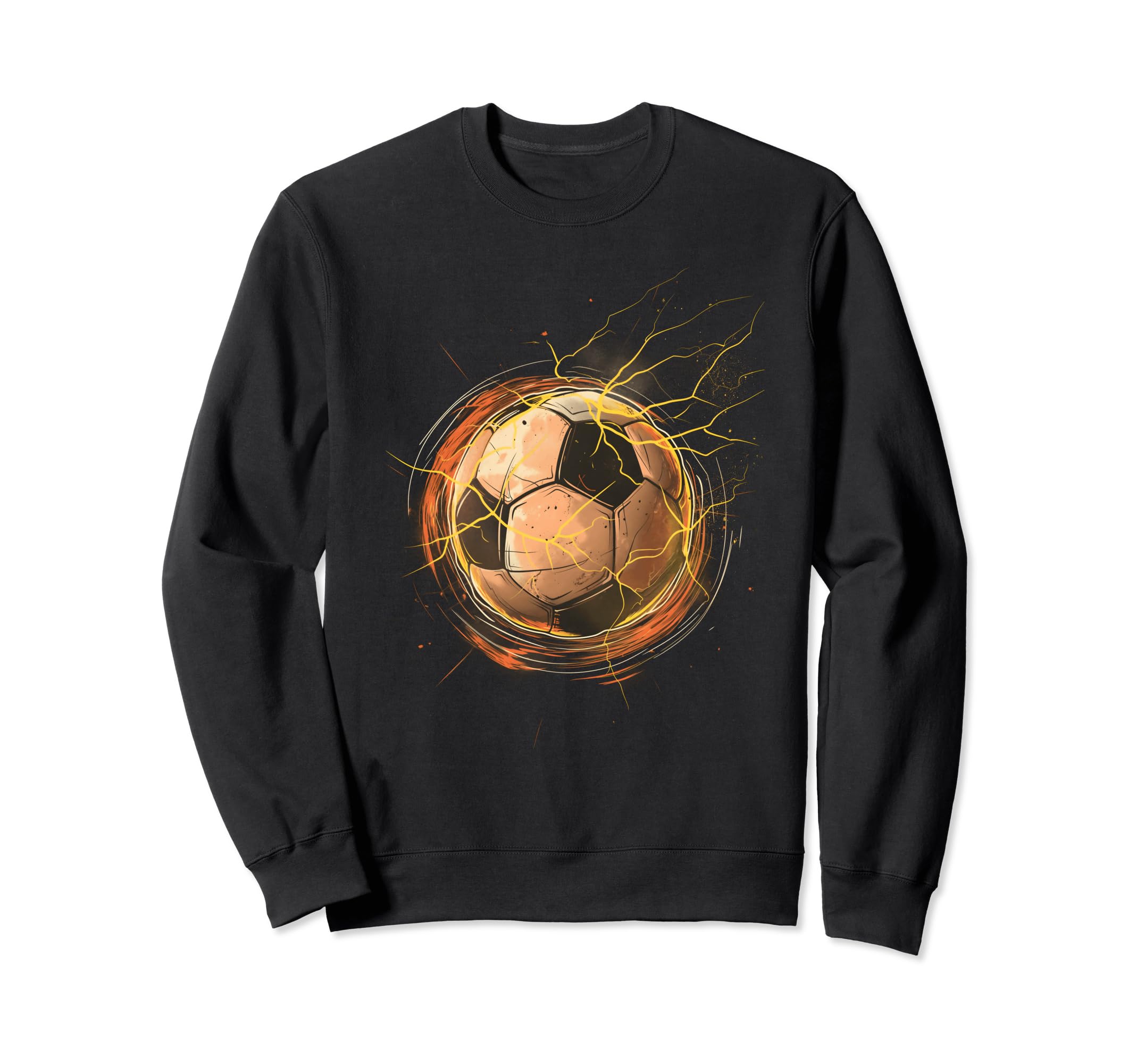 Lightning Soccer Ball Sports Futbol Sweatshirt - Fun Novelty Design Unisex - T-Shirt, Sweatshirt, Hoodie