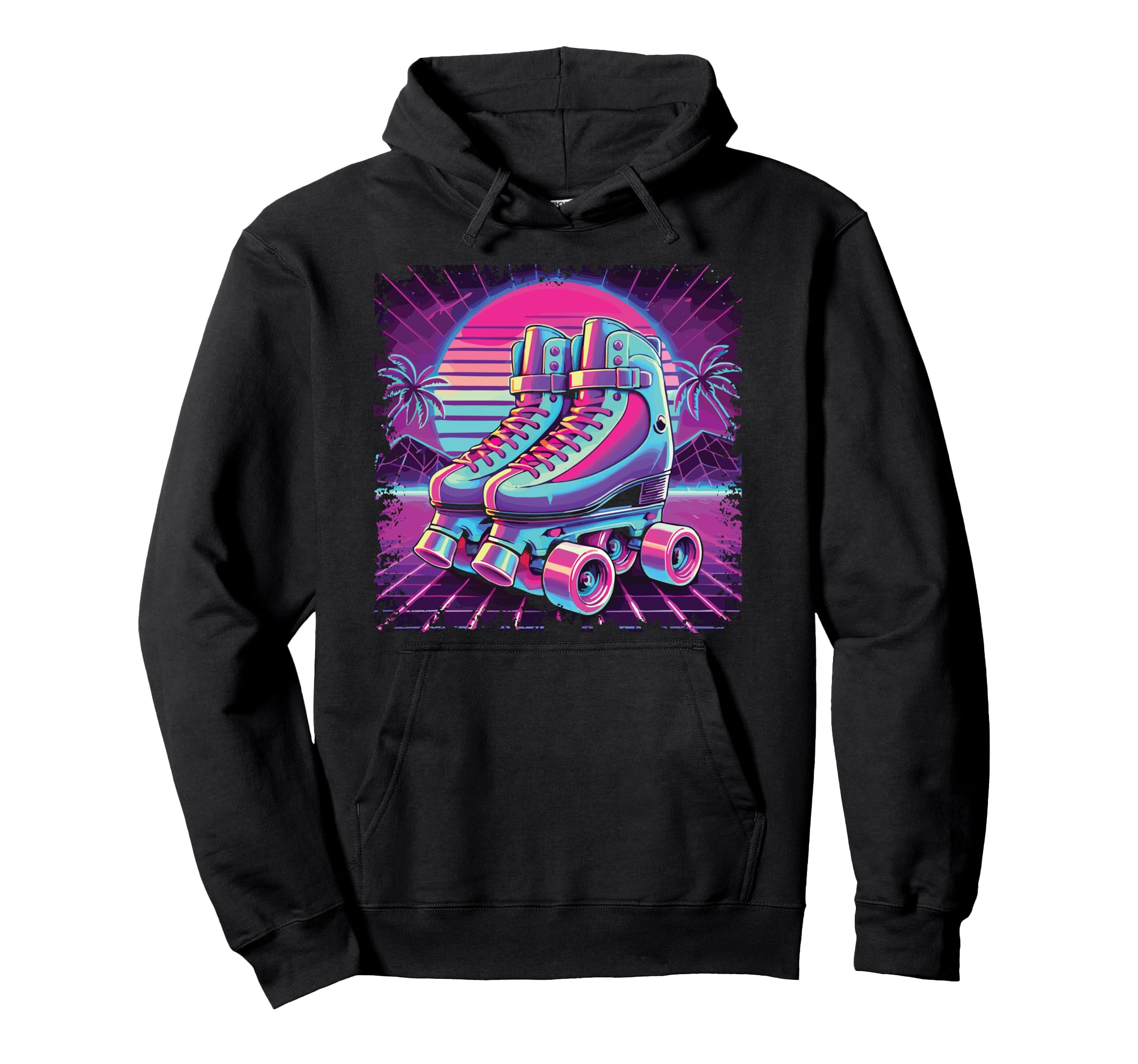 Roller Skating Skate Vaporwave Hoodie - Streetwear Style for Adults - T-Shirt, Sweatshirt, Hoodie