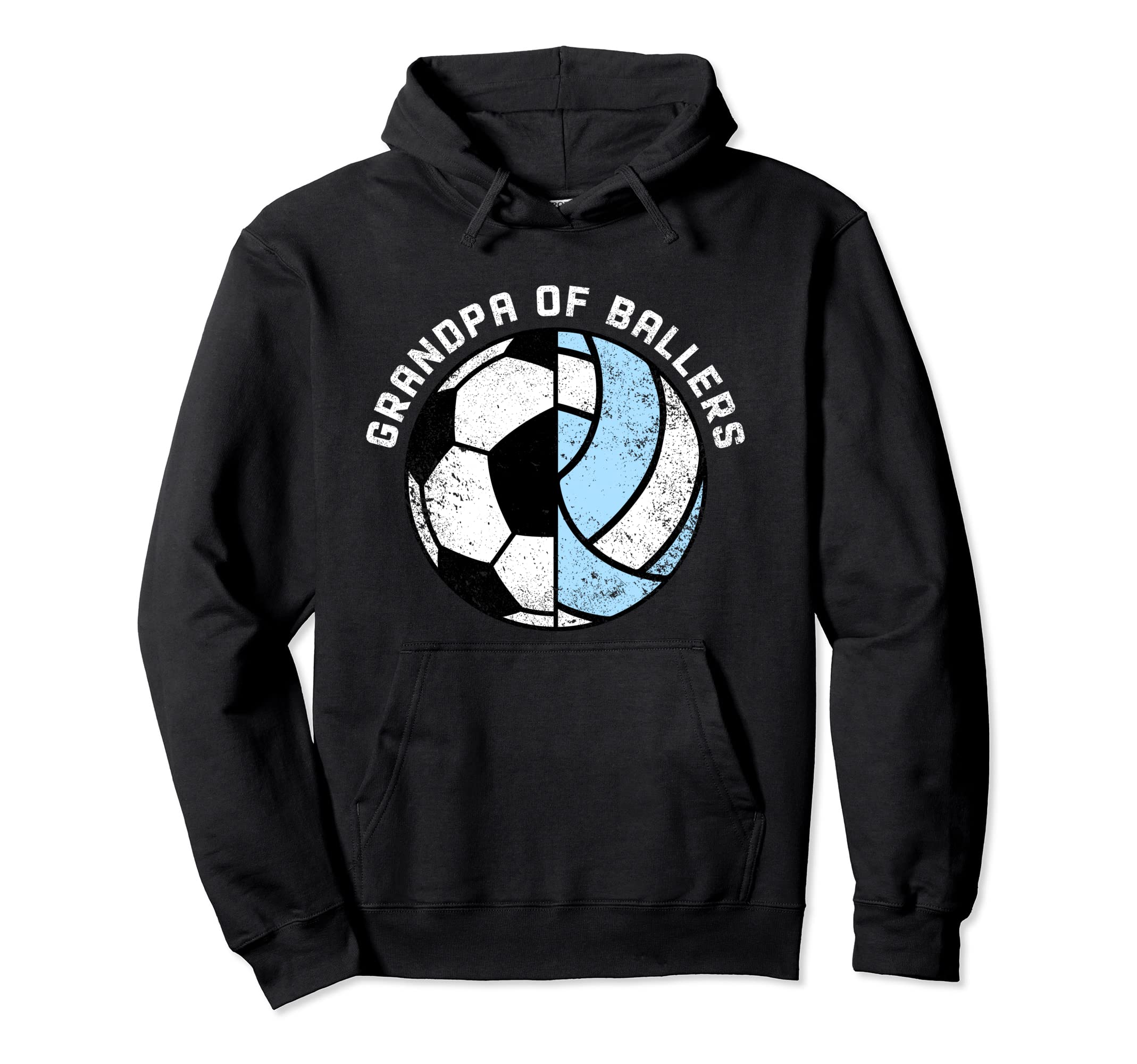 Grandpa Ballers Funny Soccer Hoodie - Fun Novelty Design for Adults - T-Shirt, Sweatshirt, Hoodie