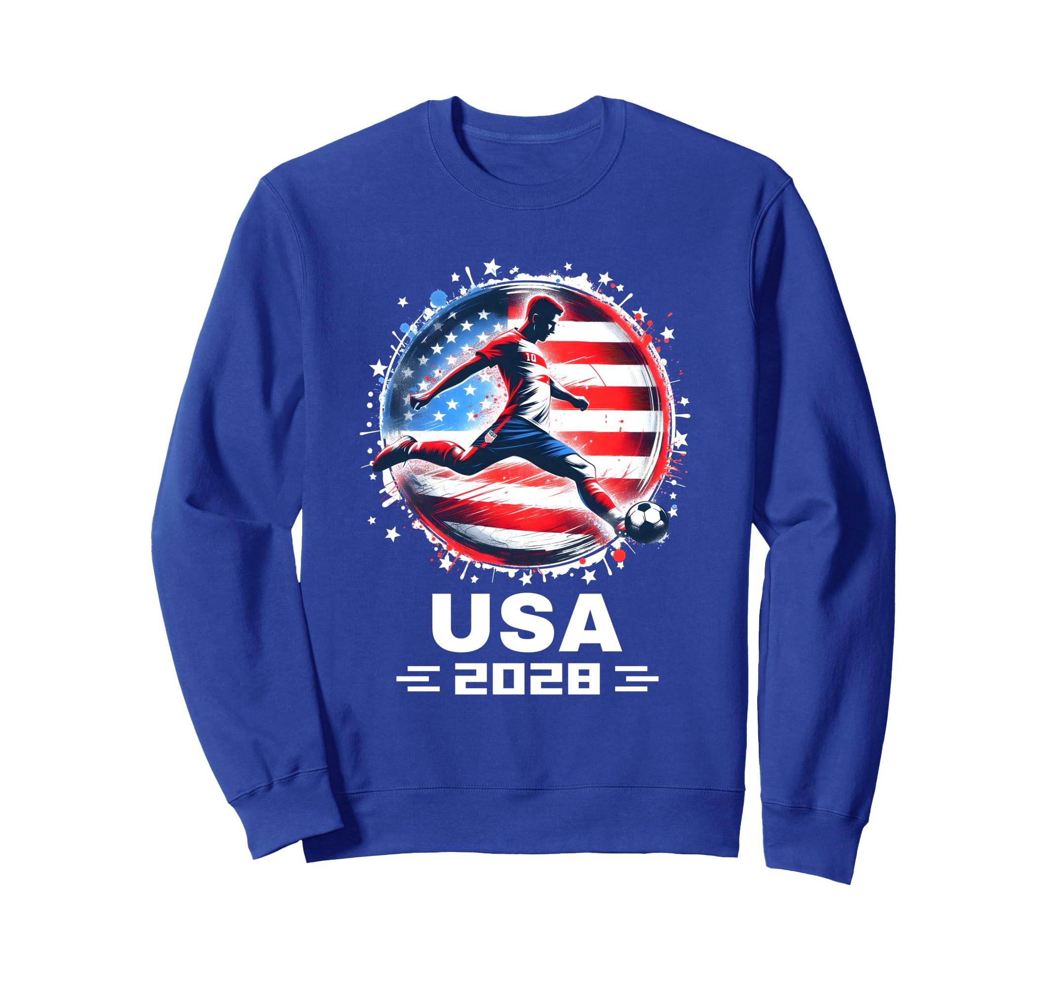 American Flag Soccer Soccer 2028 Sweatshirt - Unique Graphic Unisex - T-Shirt, Sweatshirt, Hoodie