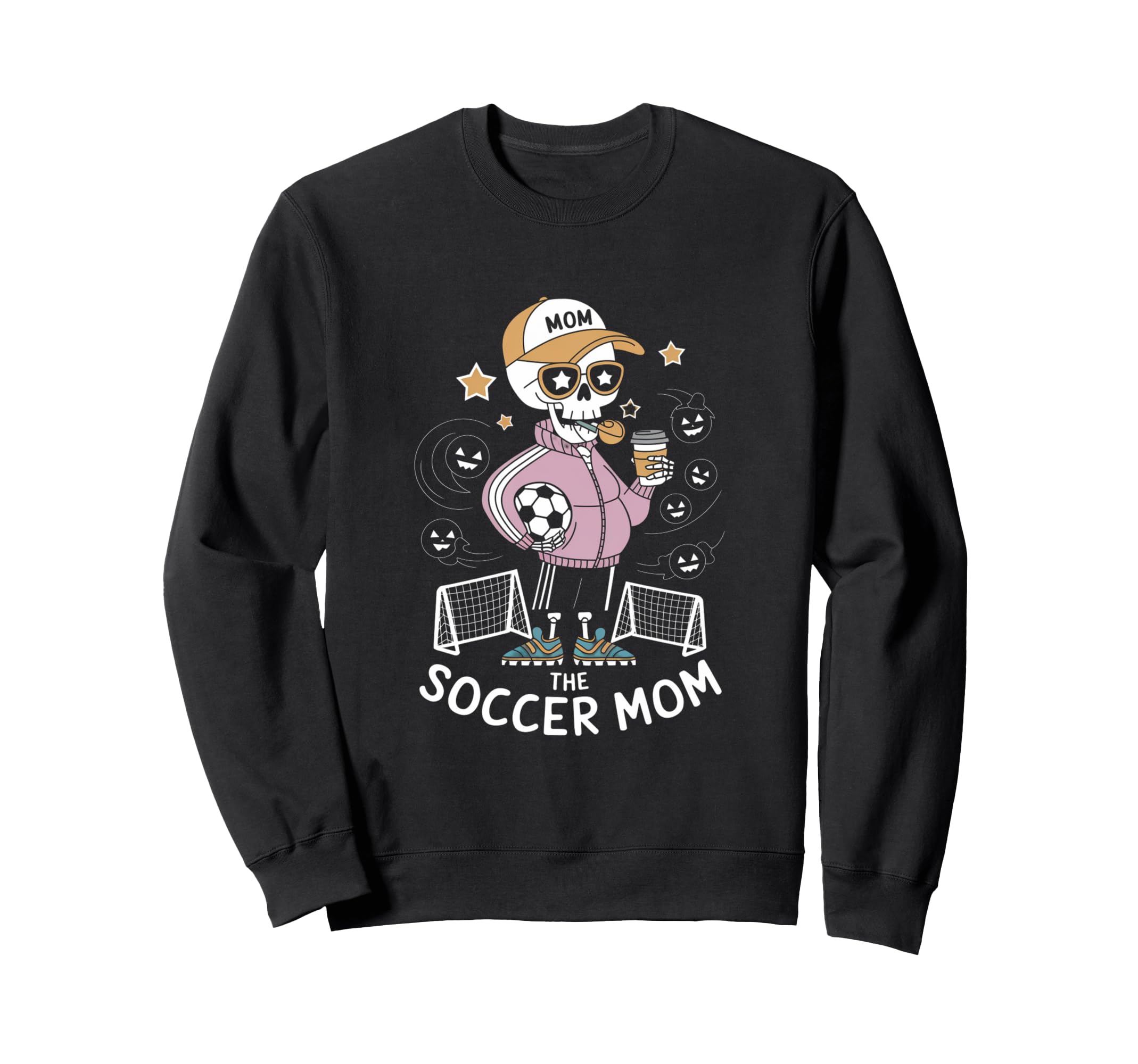 Soccer Mom Skeletton Halloween Sweatshirt - Fun Novelty Design for Adults - T-Shirt, Sweatshirt, Hoodie