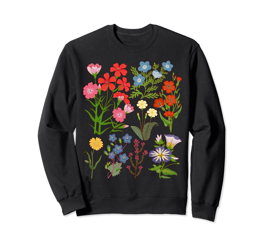 Botanical Floral Flower Hawaiian Sweatshirt - Graphic Print for Adults - T-Shirt, Sweatshirt, Hoodie