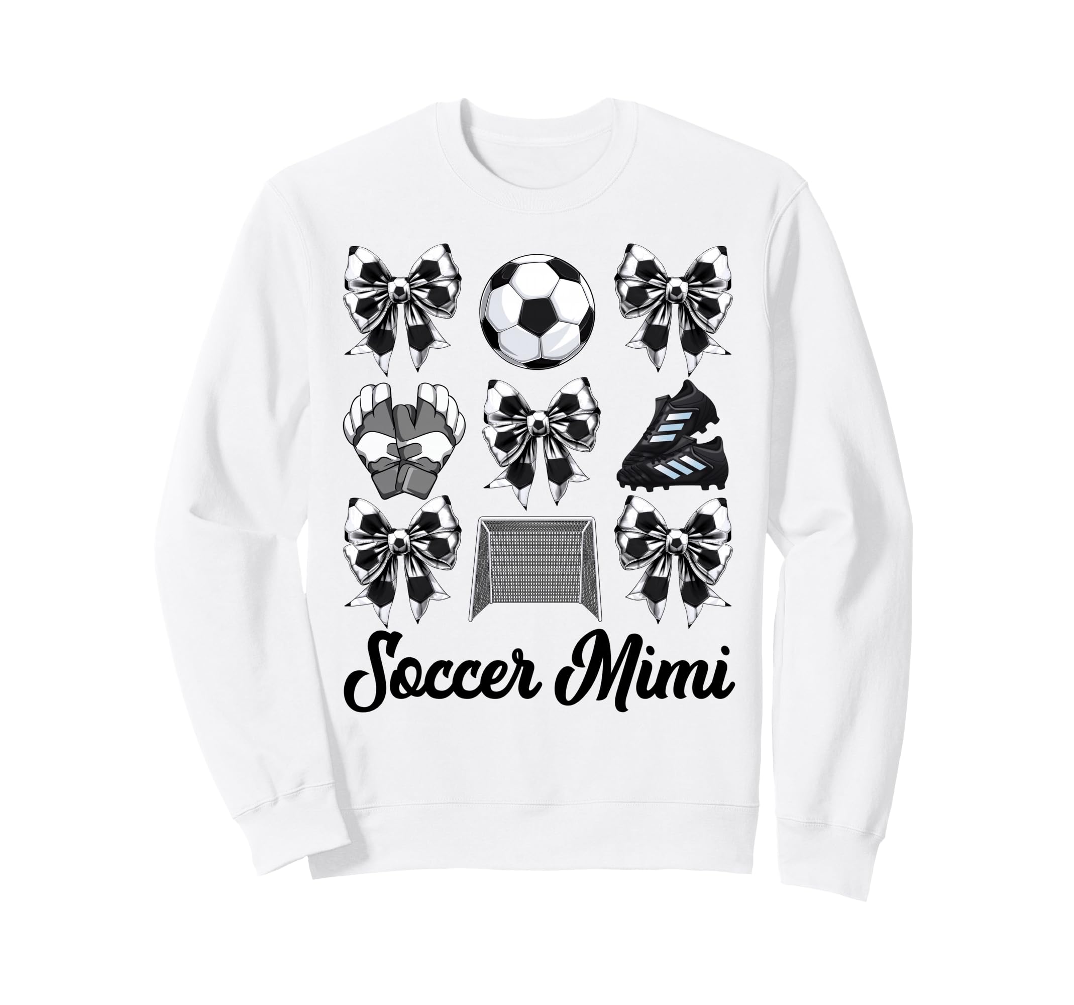 Soccer Mimi Bow Soccer Mom Mommy Sweatshirt - Custom Art Print for Adults - T-Shirt, Sweatshirt, Hoodie
