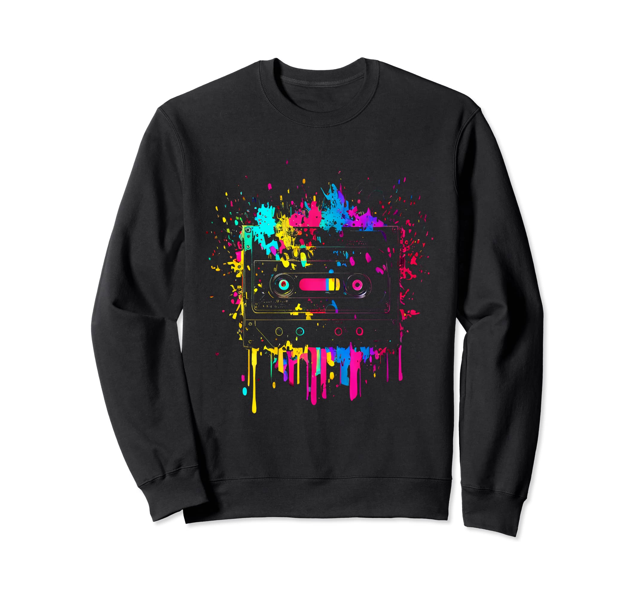 80S 90S Cassette Music Tape Sweatshirt - Aesthetic Graphic Unisex - T-Shirt, Sweatshirt, Hoodie