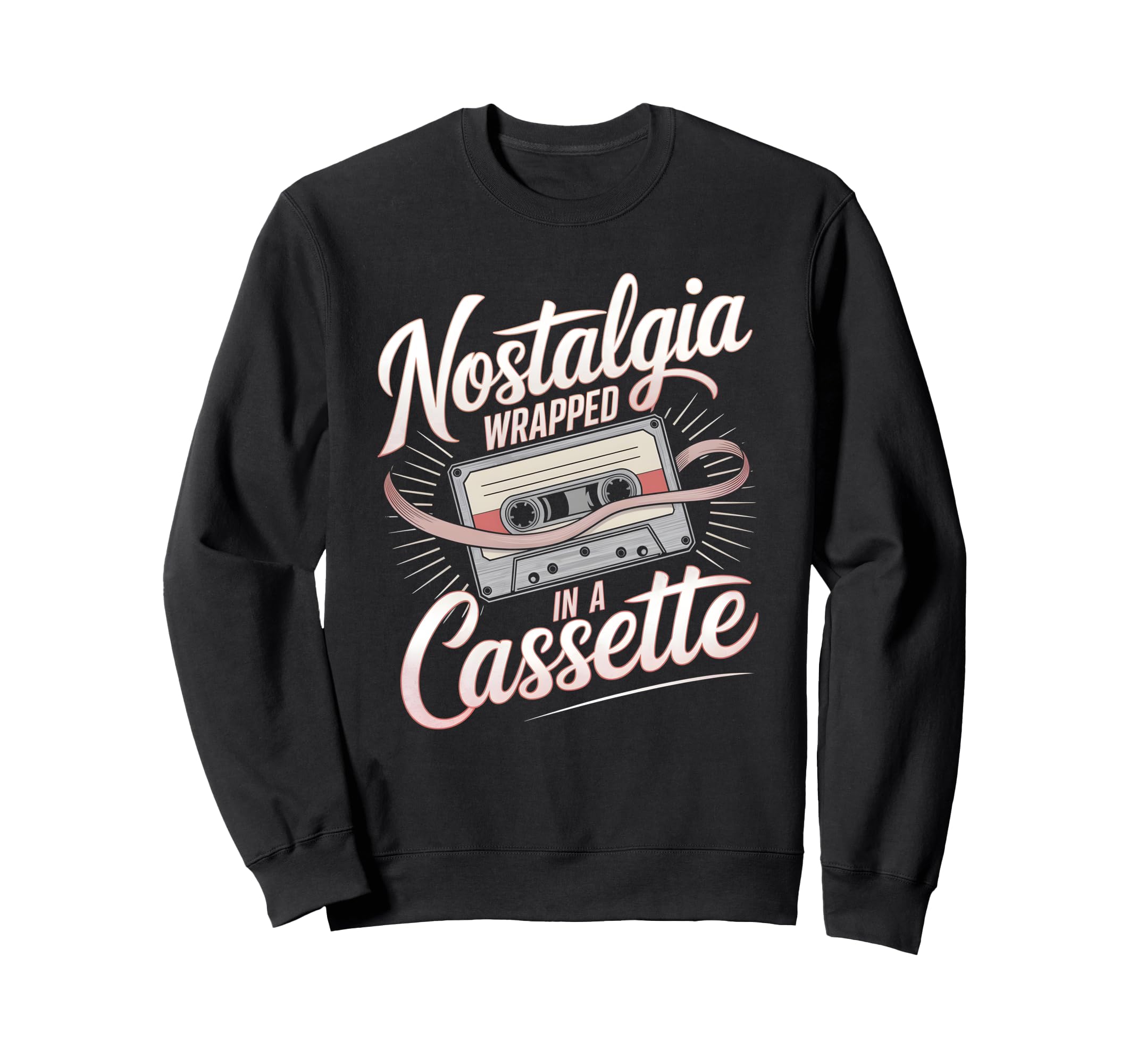 Cassette Lover Nostalgia Wrapped Sweatshirt - Aesthetic Graphic Men Women - T-Shirt, Sweatshirt, Hoodie