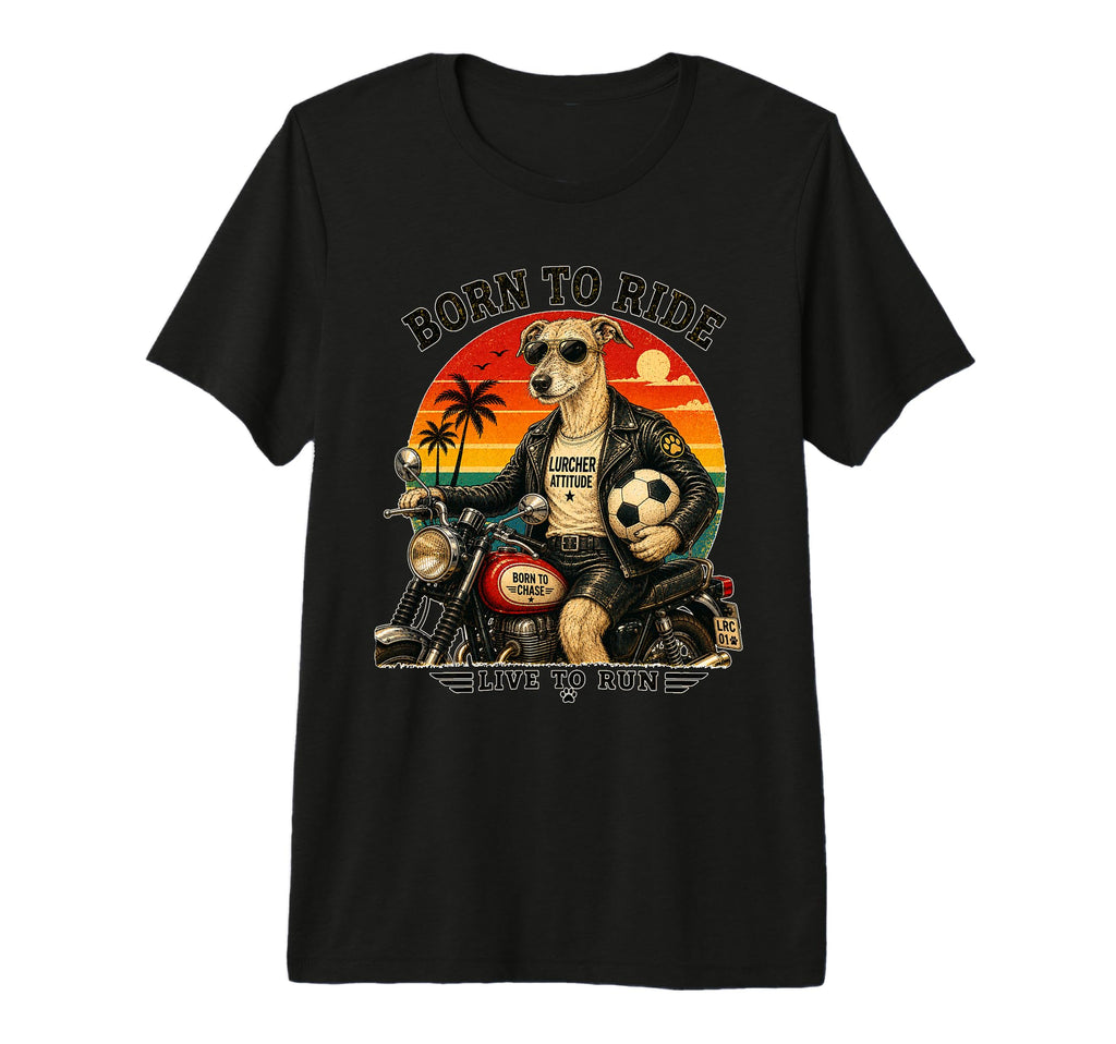 Lurcher Motorbike Love Footbal Soccer Digor T-Shirt - Graphic Print Unisex - T-Shirt, Sweatshirt, Hoodie