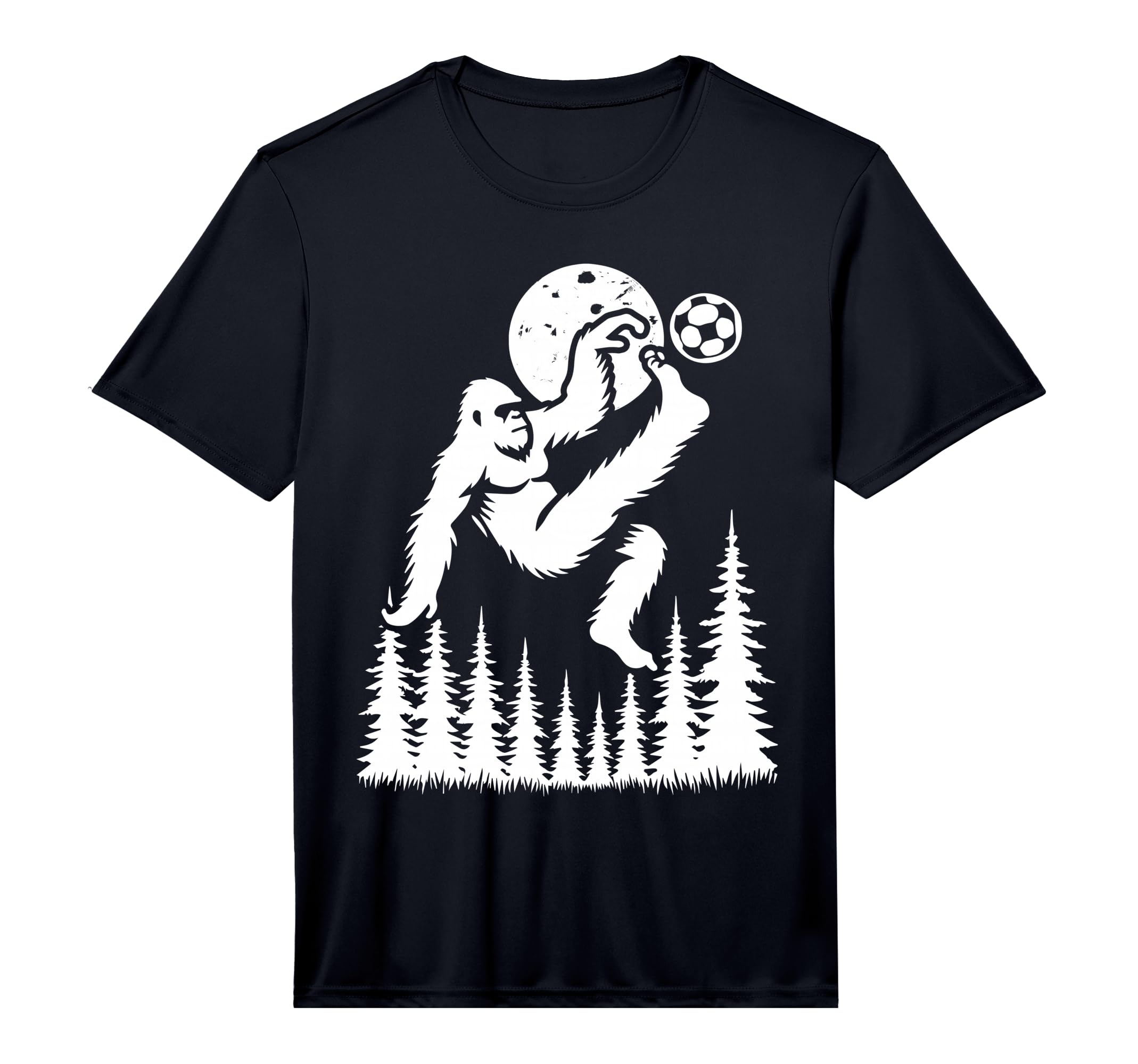 Funny Bigfoot Playing Soccer Sasquatch T-Shirt - Unique Graphic Unisex - T-Shirt, Sweatshirt, Hoodie