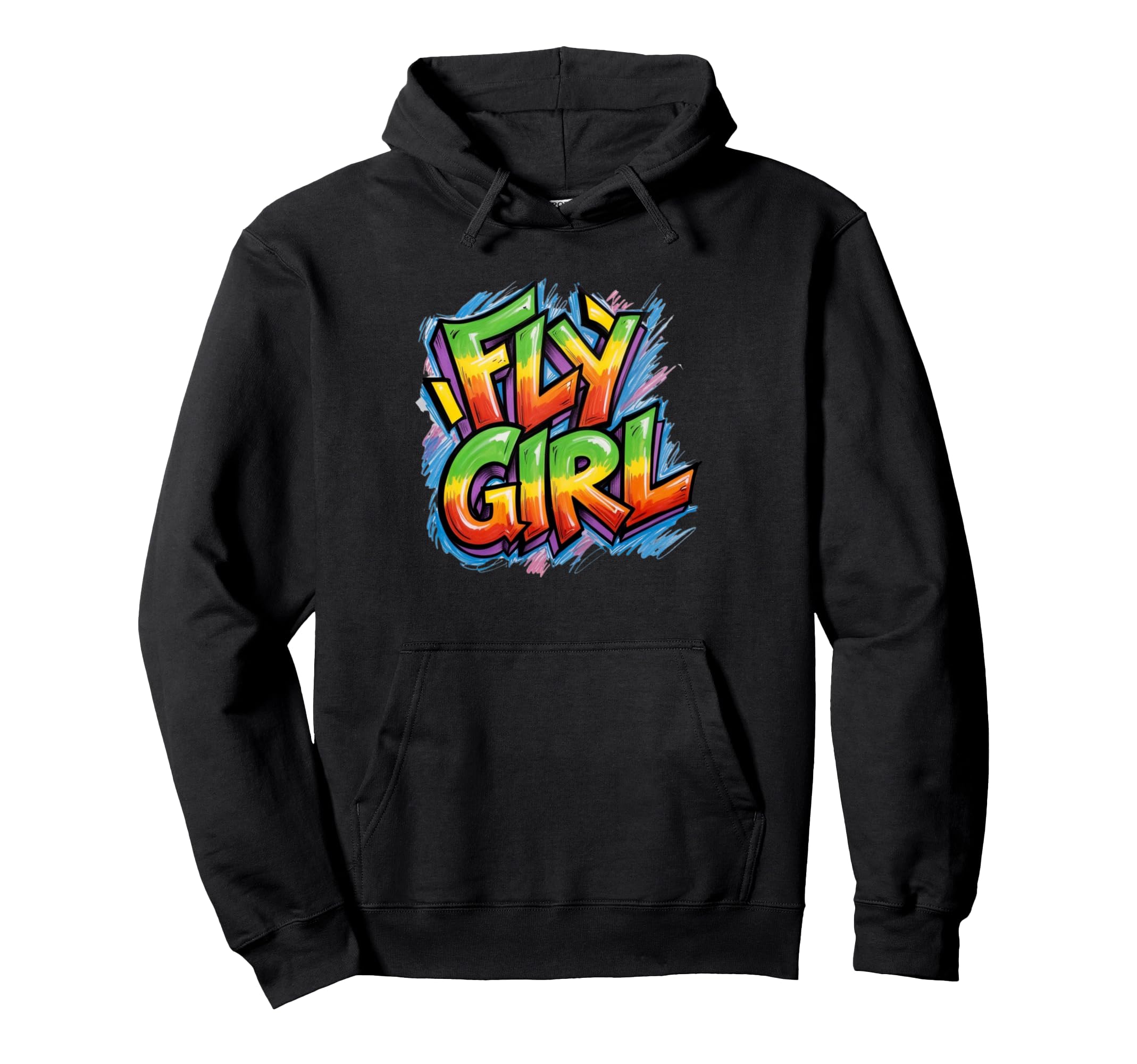 Fly 80S 90S Old School Hip Hop Graffiti Hoodie - Trendy Graphic Men Women - T-Shirt, Sweatshirt, Hoodie