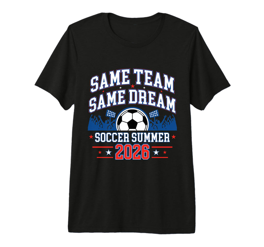 Soccer Summer 2026 Tri Blend T-Shirt - Minimalist Print for Adults - T-Shirt, Sweatshirt, Hoodie
