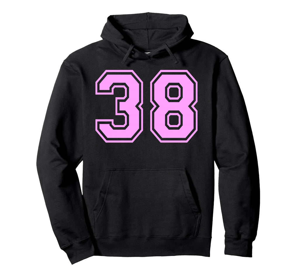 38 Number Thirty Eight Sports Varsity Hoodie - Minimalist Print for Adults - T-Shirt, Sweatshirt, Hoodie