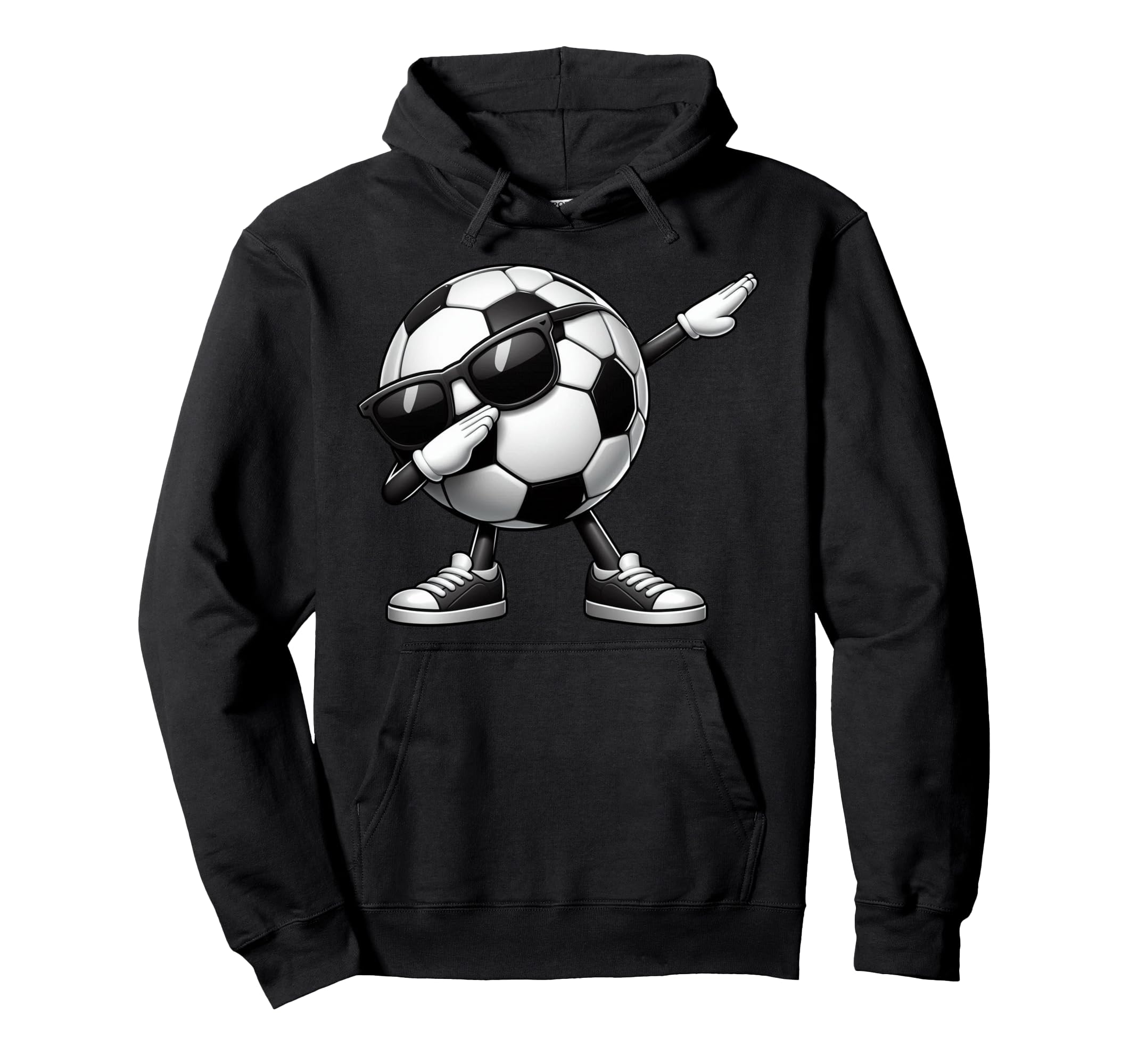 Dabbing Soccer Ball Soccer Sports Hoodie - Minimalist Print for Adults - T-Shirt, Sweatshirt, Hoodie