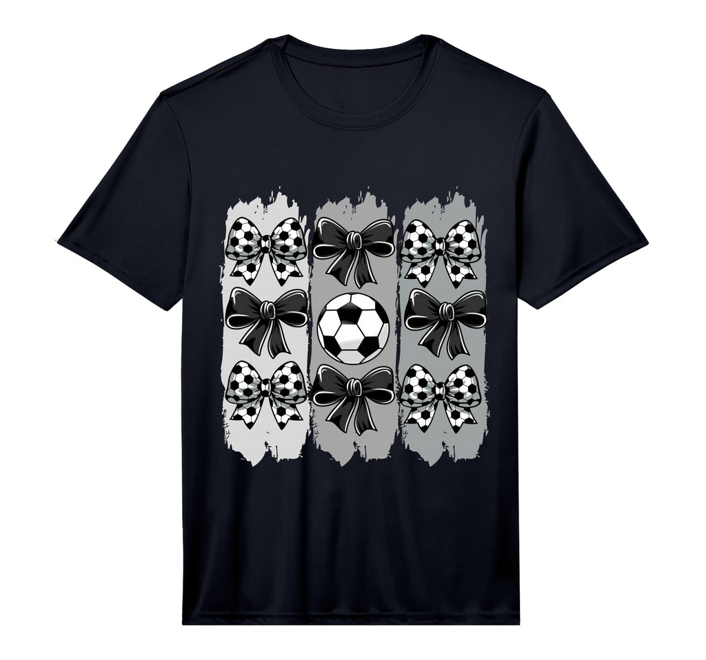 Soccer Coquette Bow Soccer Ball T-Shirt - Novelty Apparel for Adults - T-Shirt, Sweatshirt, Hoodie