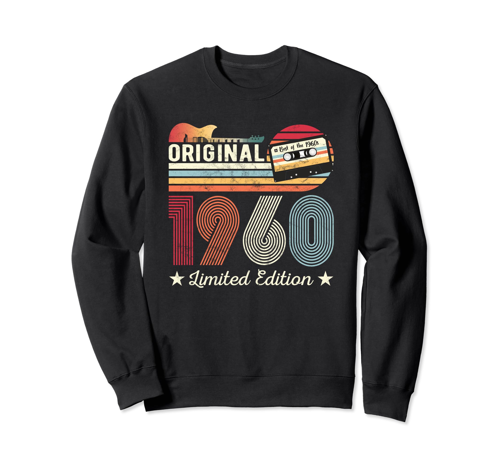 Original 1960 Birthday Guitar Musician Sweatshirt - Graphic Print Unisex - T-Shirt, Sweatshirt, Hoodie