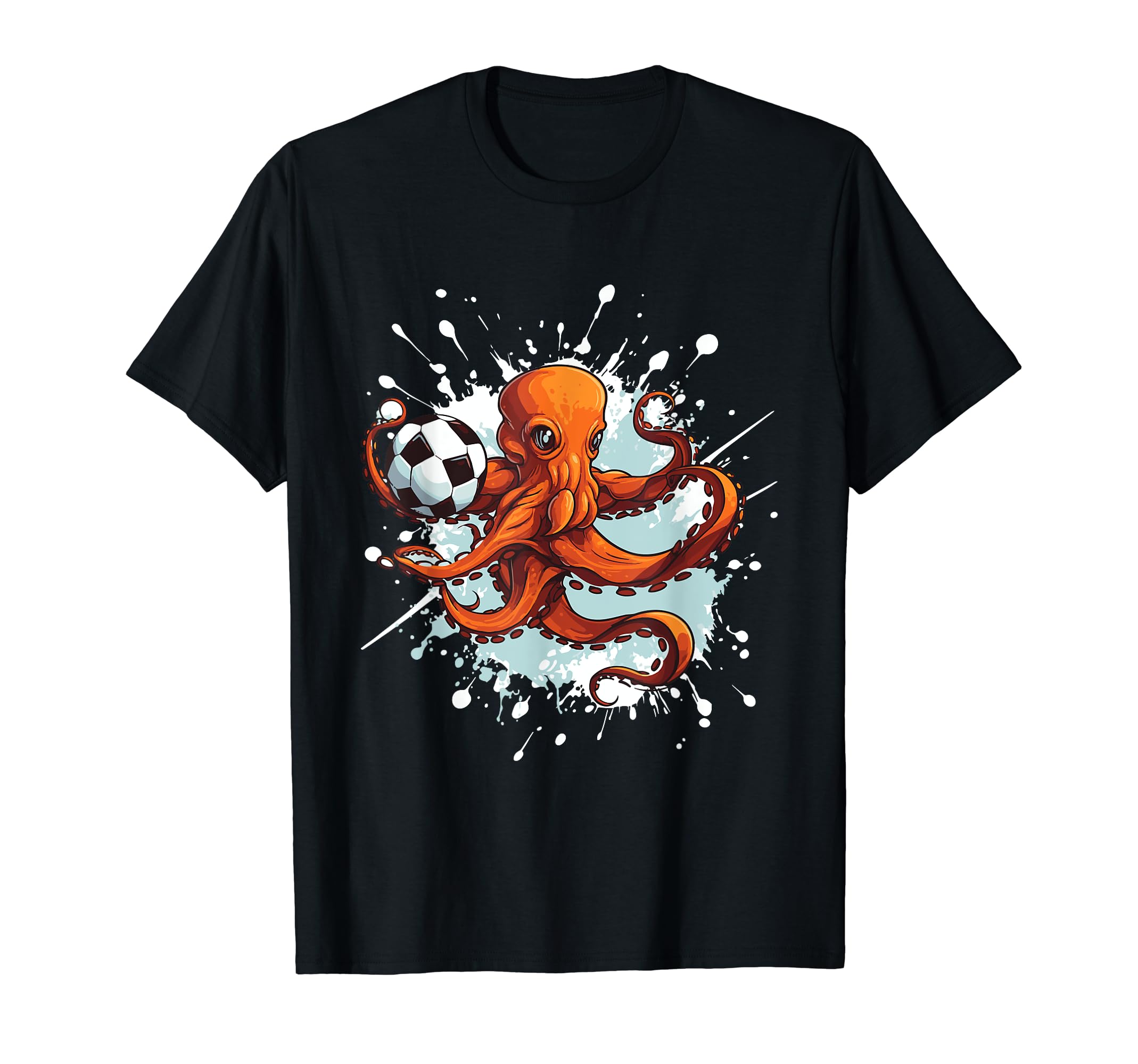 Octopus Playing Soccer Animal T-Shirt - Casual Everyday Wear for Adults - T-Shirt, Sweatshirt, Hoodie