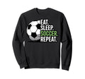Eat Sleep Soccer Repet Goalie Sweatshirt - Unique Graphic for Adults - T-Shirt, Sweatshirt, Hoodie