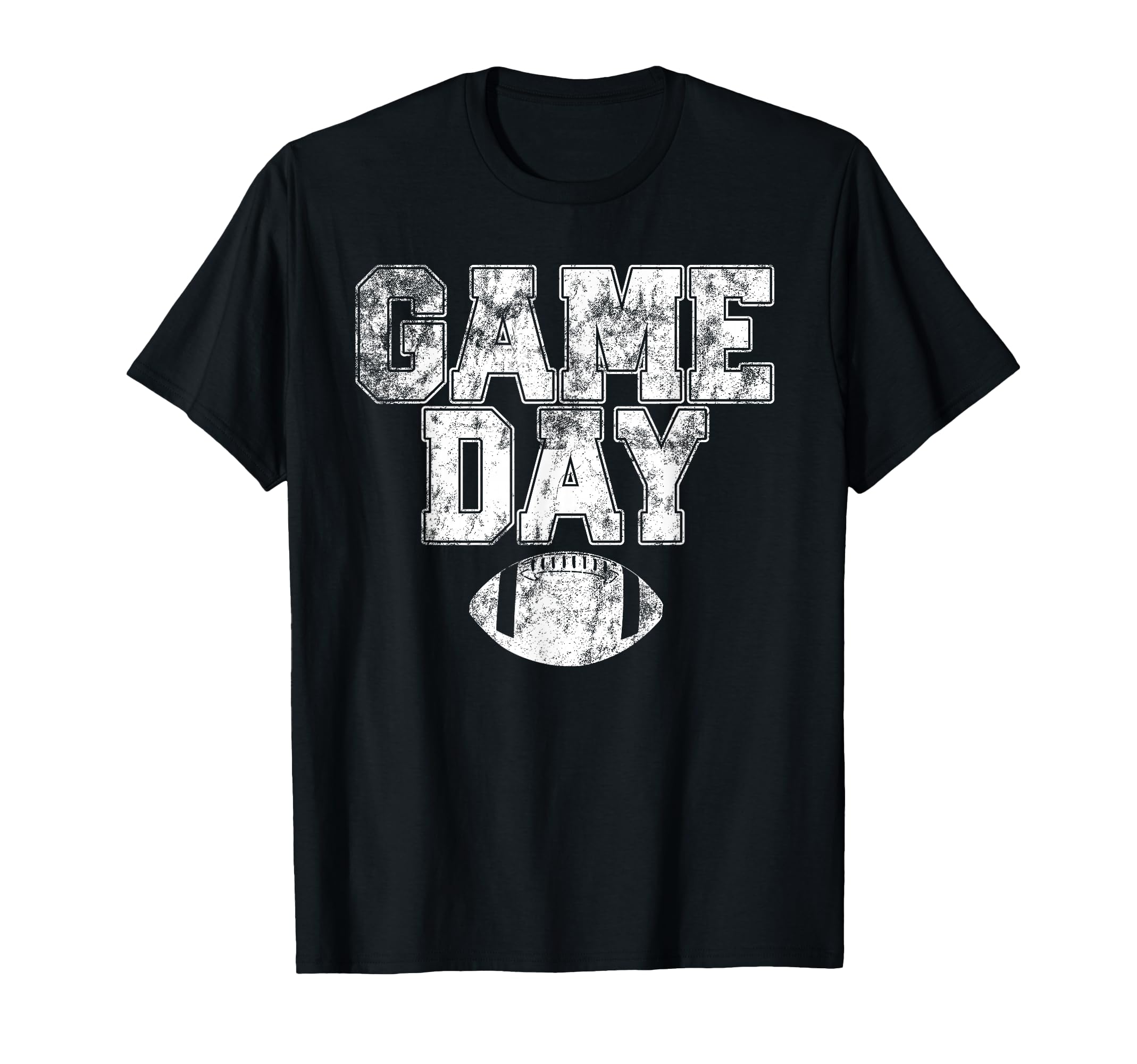 Football Day Game Distressed Mens T-Shirt - Fun Novelty Design for Adults - T-Shirt, Sweatshirt, Hoodie