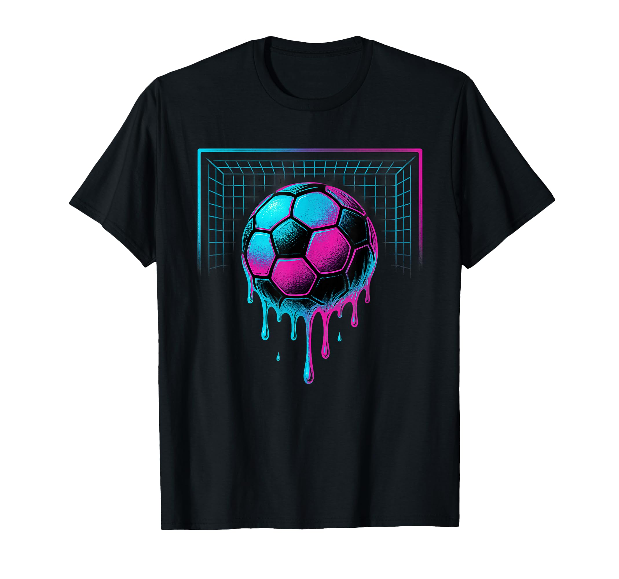 Dripping Soccer Ball Ice Cream Drip T-Shirt - Unique Graphic Men Women - T-Shirt, Sweatshirt, Hoodie
