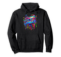 Splash Art Cassette Player Music Tape Hoodie - Unique Graphic Men Women - T-Shirt, Sweatshirt, Hoodie