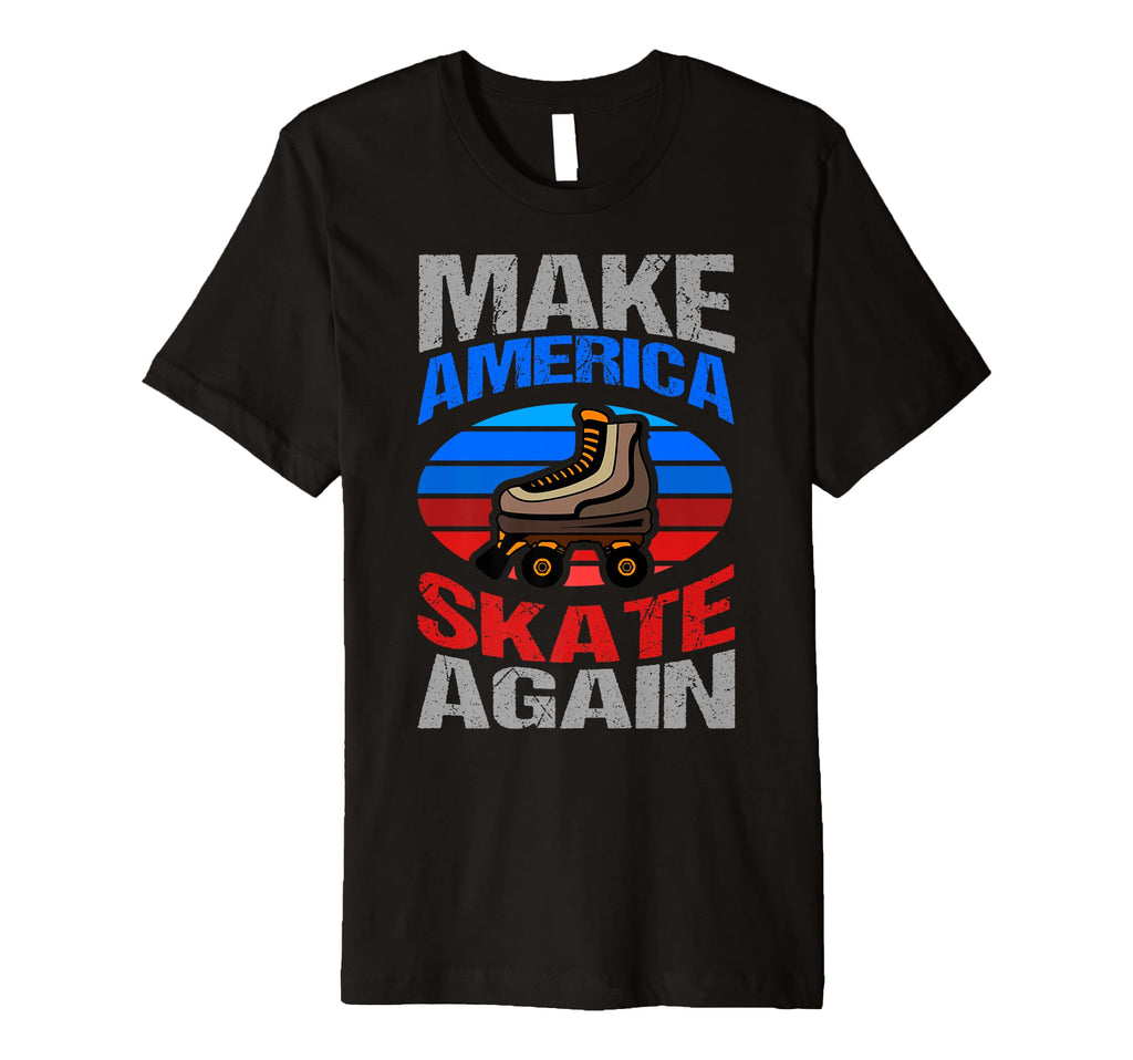 Make America Skate Again Rollerskates T-Shirt - Unique Graphic for Adults - T-Shirt, Sweatshirt, Hoodie