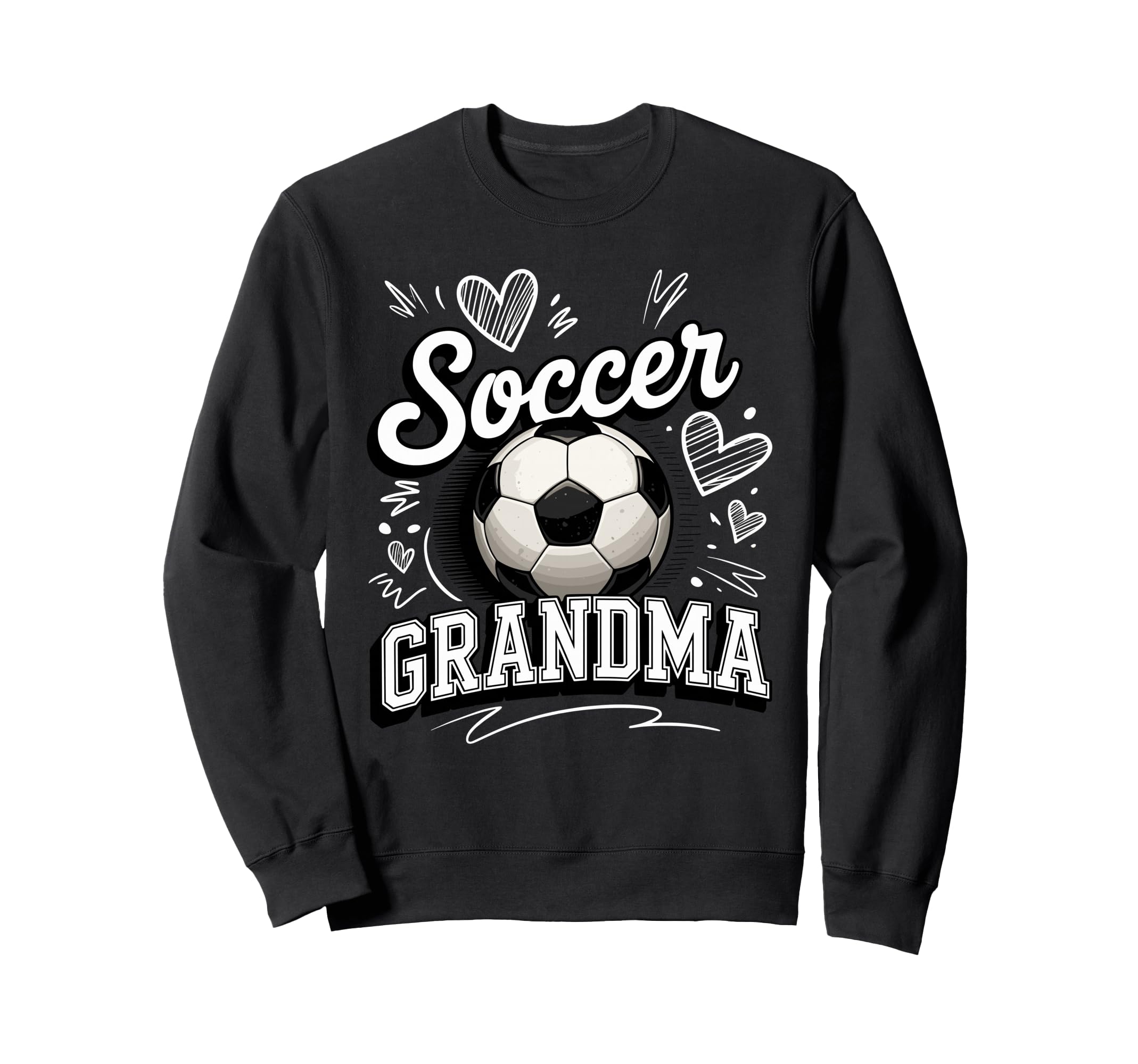 Soccer Grandma Heart Ball Stadium Sweatshirt - Unique Graphic Unisex - T-Shirt, Sweatshirt, Hoodie