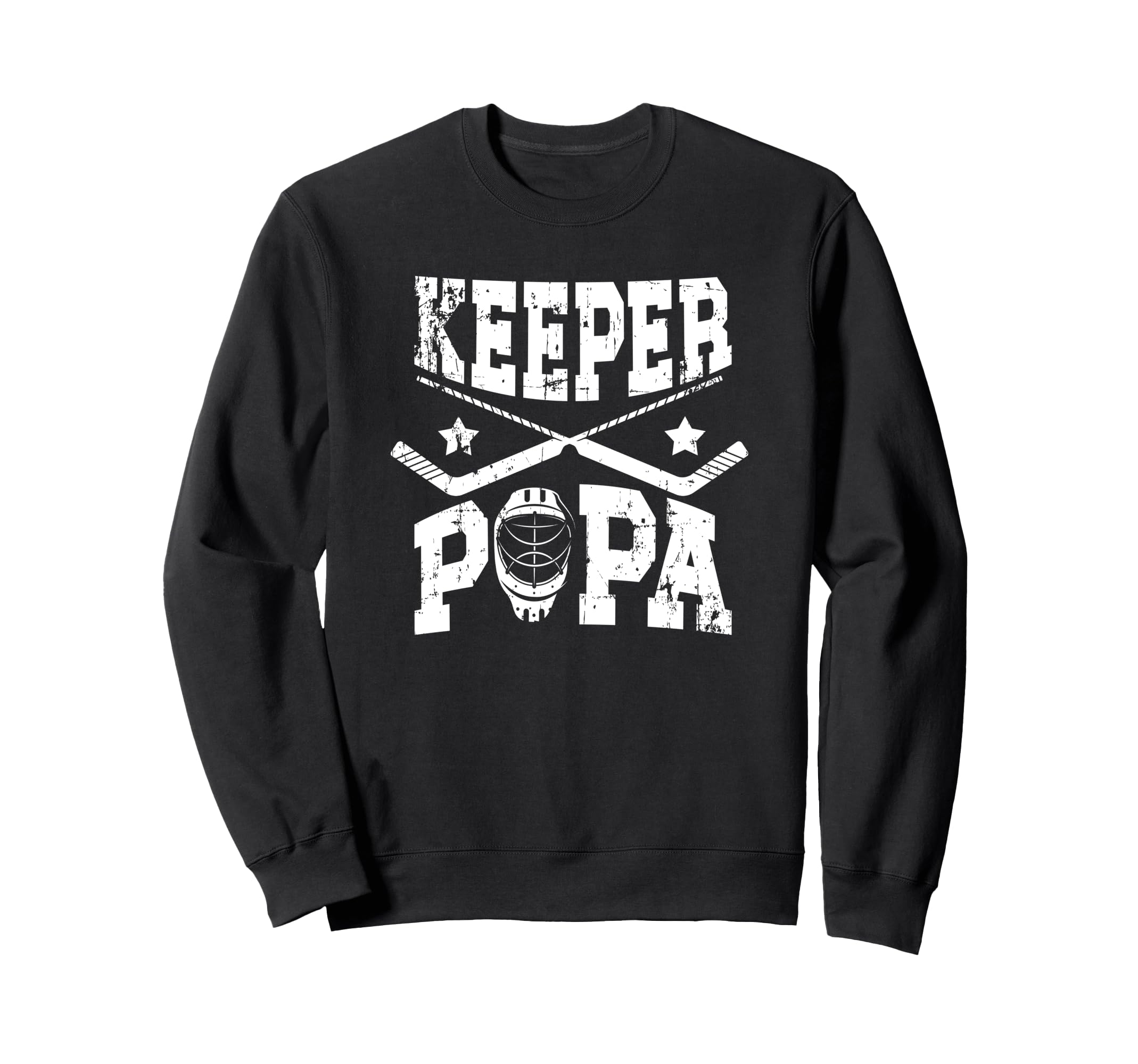 Ice Hockey Keeper Papa Ice Hockey Sweatshirt - Minimalist Print for Adults - T-Shirt, Sweatshirt, Hoodie