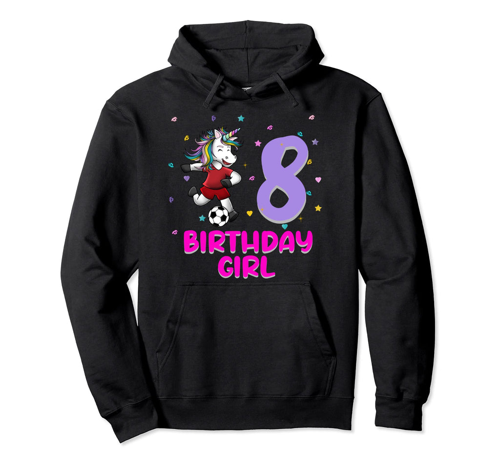Unicorn Soccer 8Th Birthday Love Funny Hoodie - Trendy Graphic for Adults - T-Shirt, Sweatshirt, Hoodie