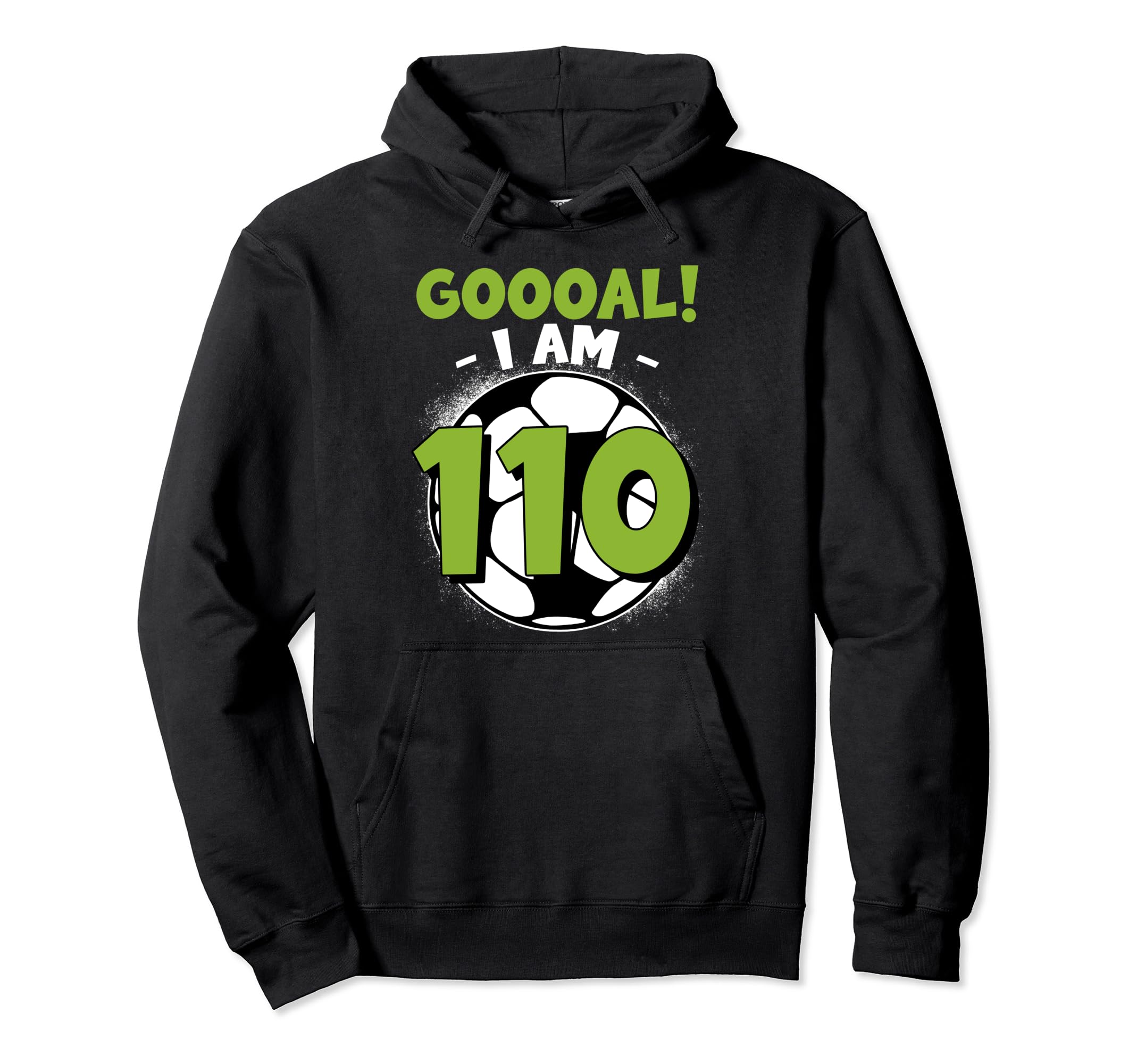 110 Year Old Birthday Soccer Themed Hoodie - Aesthetic Graphic Unisex - T-Shirt, Sweatshirt, Hoodie