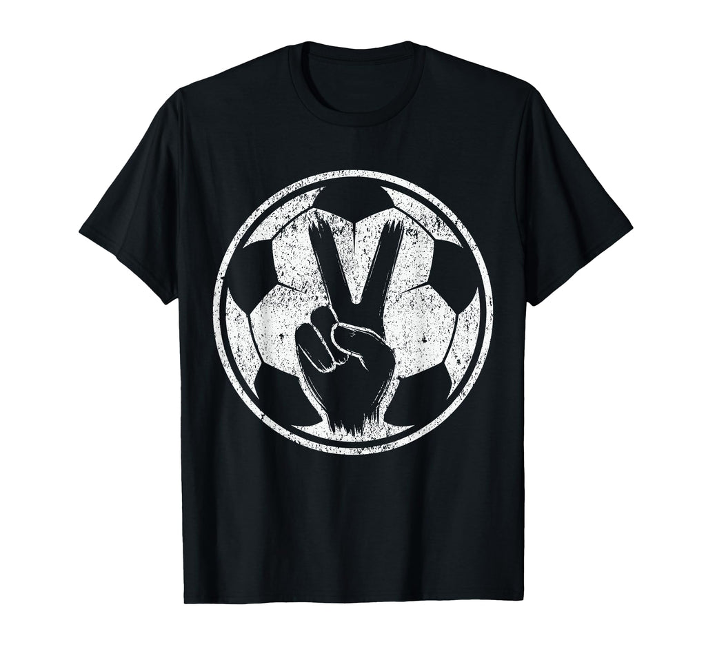 Soccer Peace Sign V Fingers Ball T-Shirt - Custom Art Print for Adults - T-Shirt, Sweatshirt, Hoodie