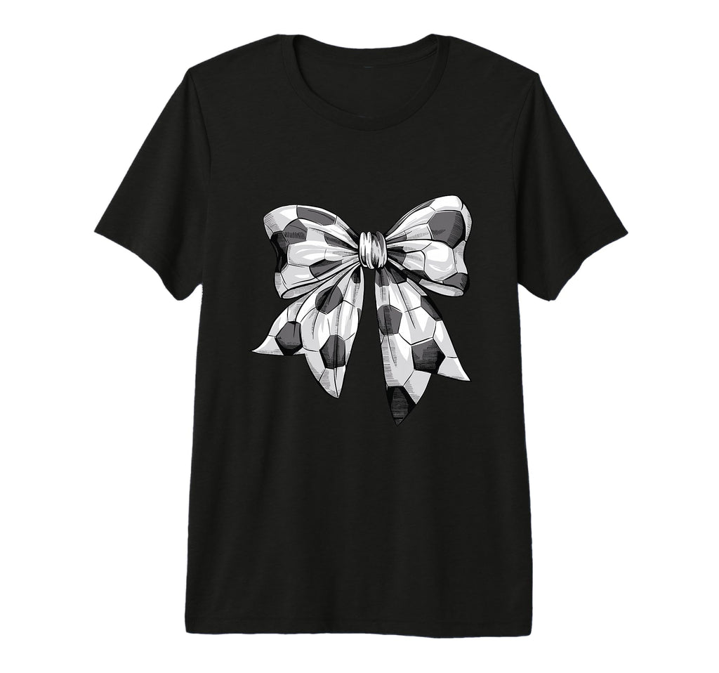 Coquette Bow Soccer Ball Mom Life T-Shirt - Minimalist Print for Adults - T-Shirt, Sweatshirt, Hoodie