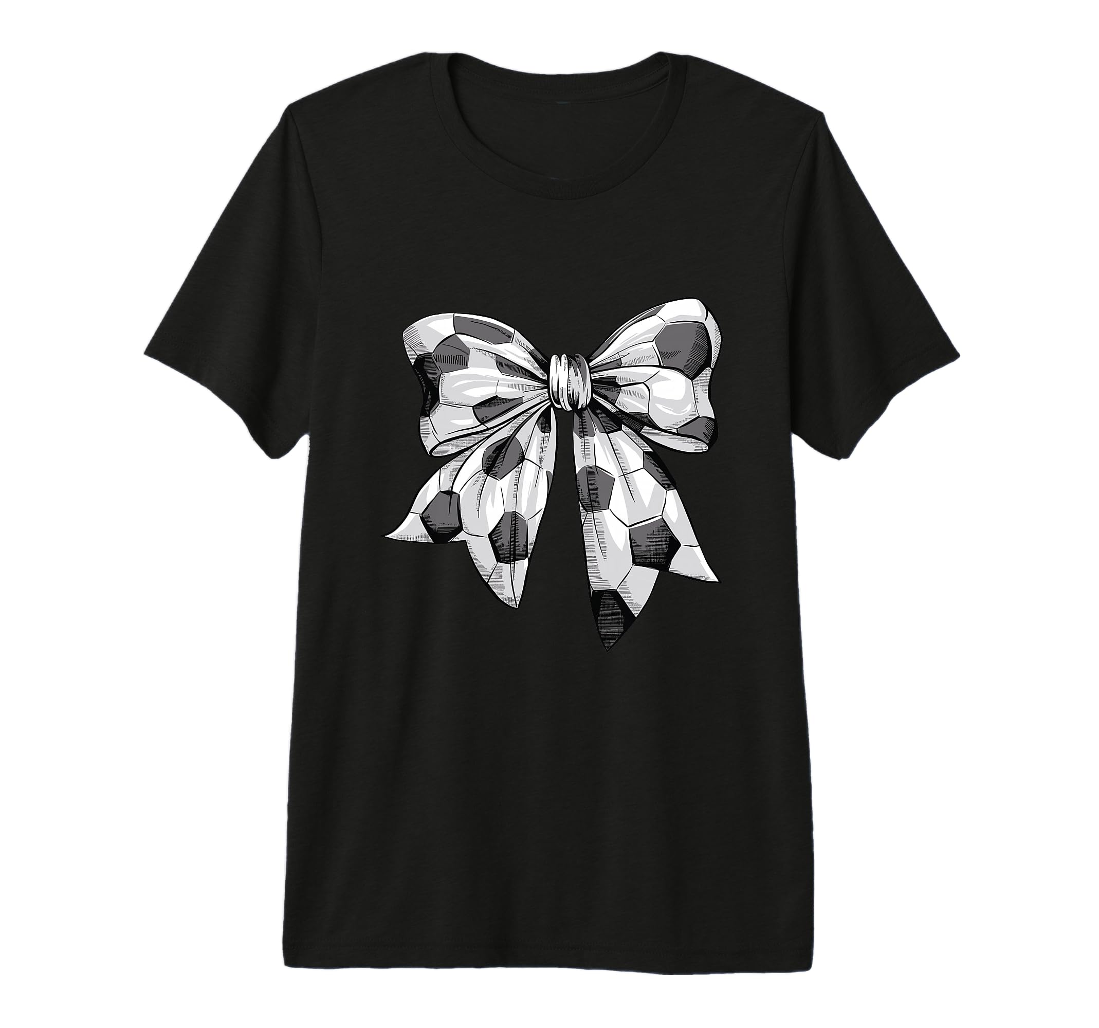 Coquette Bow Soccer Ball Mom Life T-Shirt - Minimalist Print for Adults - T-Shirt, Sweatshirt, Hoodie