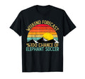 Weekend Forecast Elephant Soccer T-Shirt - Casual Everyday Wear Unisex - T-Shirt, Sweatshirt, Hoodie