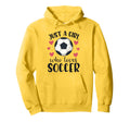 Just Who Loves Soccer Female Player Hoodie - Casual Everyday Wear Men Women - T-Shirt, Sweatshirt, Hoodie