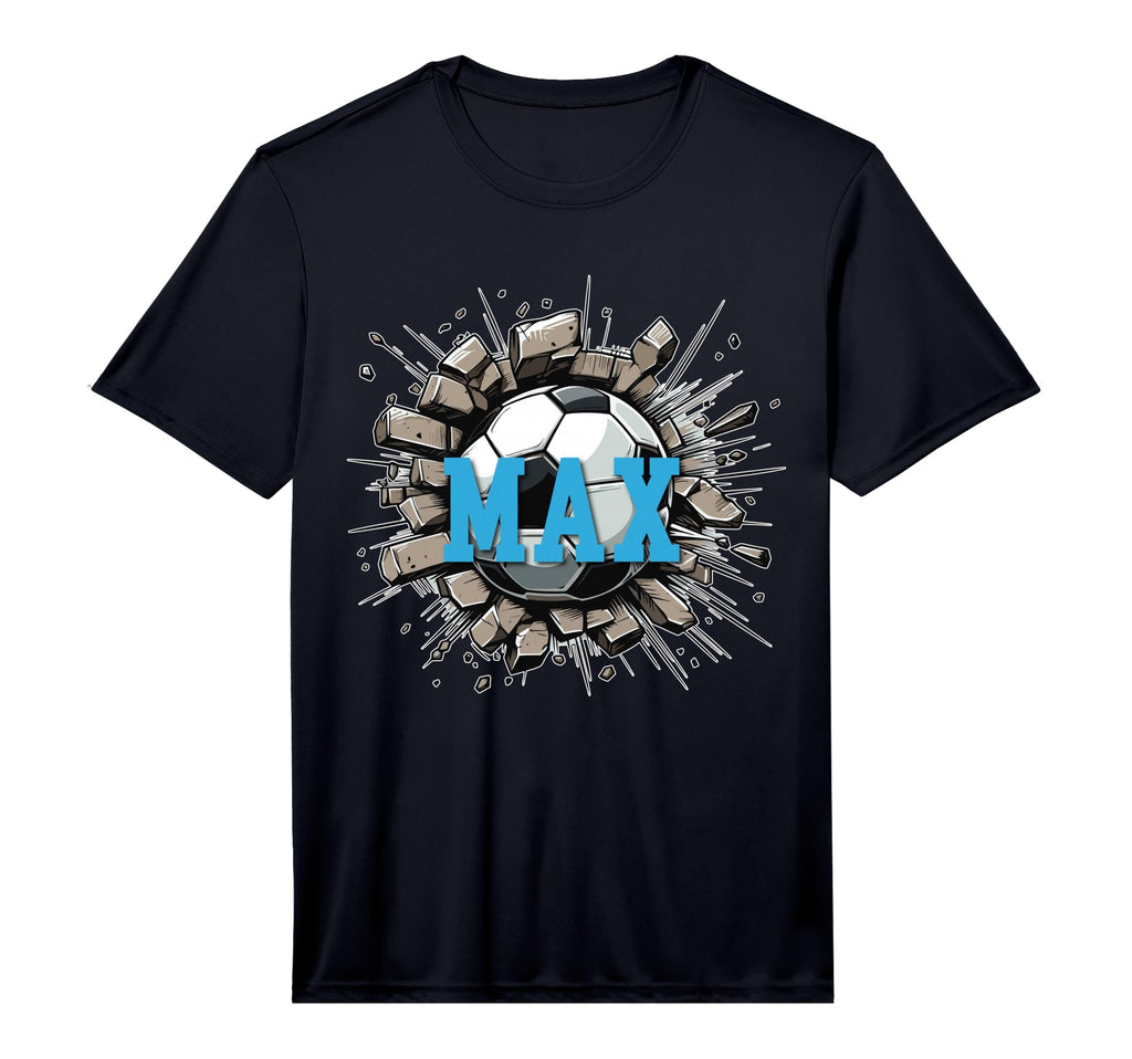 Max Soccer Custom Name Performance T-Shirt - Trendy Graphic Men Women - T-Shirt, Sweatshirt, Hoodie