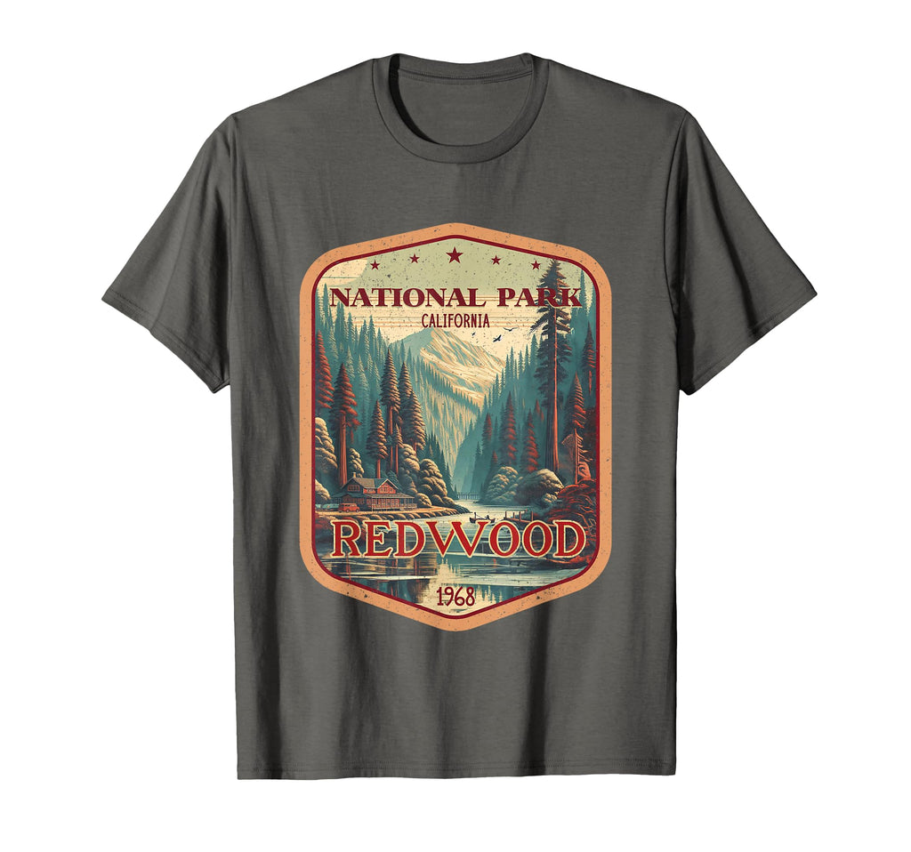 Redwood National And State Parks Red T-Shirt - Custom Art Print for Adults - T-Shirt, Sweatshirt, Hoodie