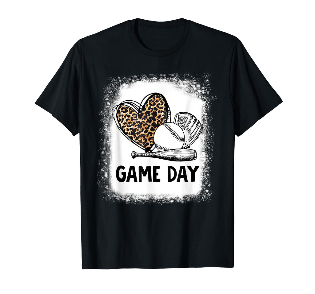 Game Day Baseball Decorations Leopard T-Shirt - Aesthetic Graphic Unisex - T-Shirt, Sweatshirt, Hoodie