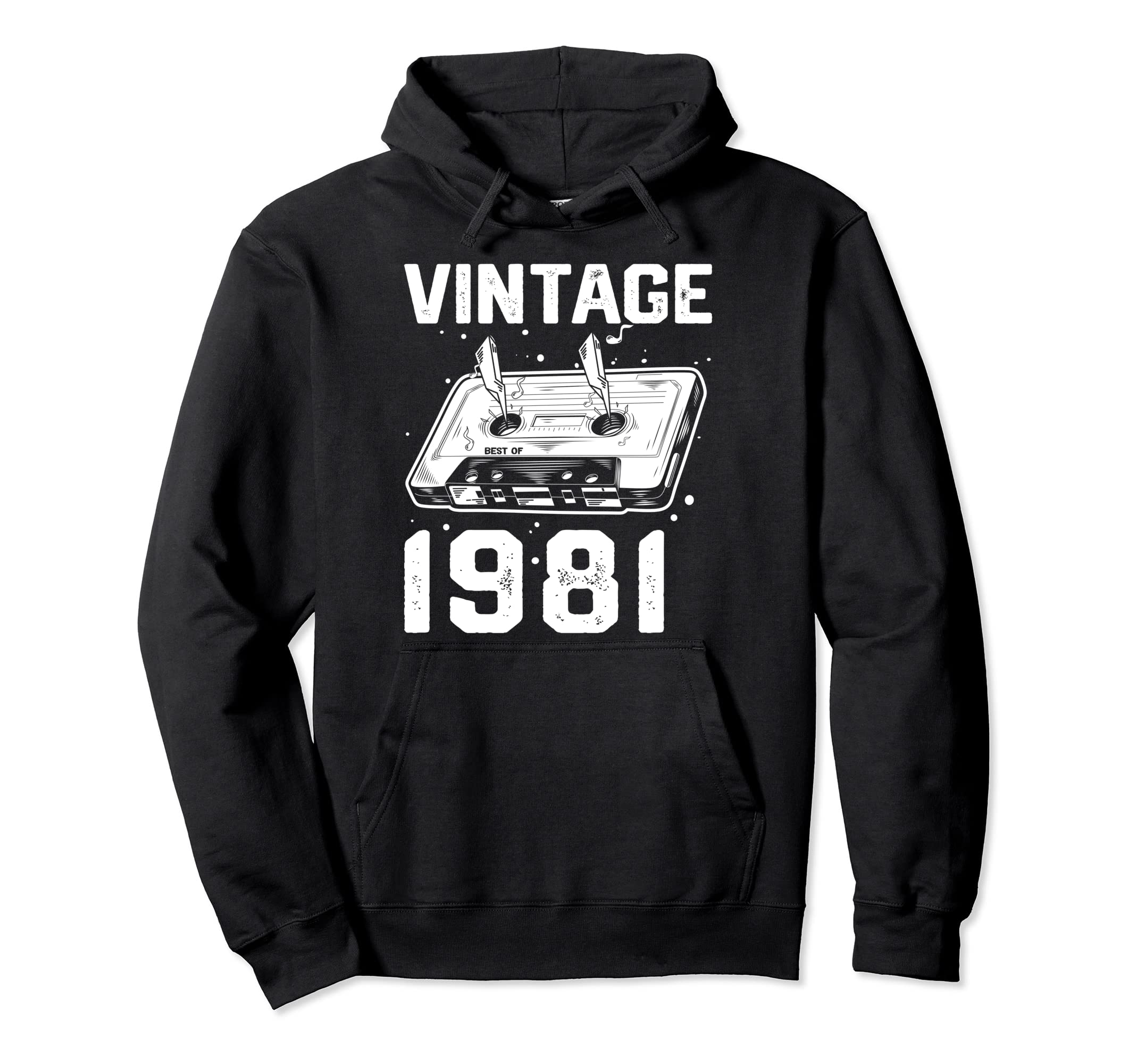 Birthday Best 1981 Bday 1981 Cassette Tape Hoodie - Custom Art Print Unisex - T-Shirt, Sweatshirt, Hoodie