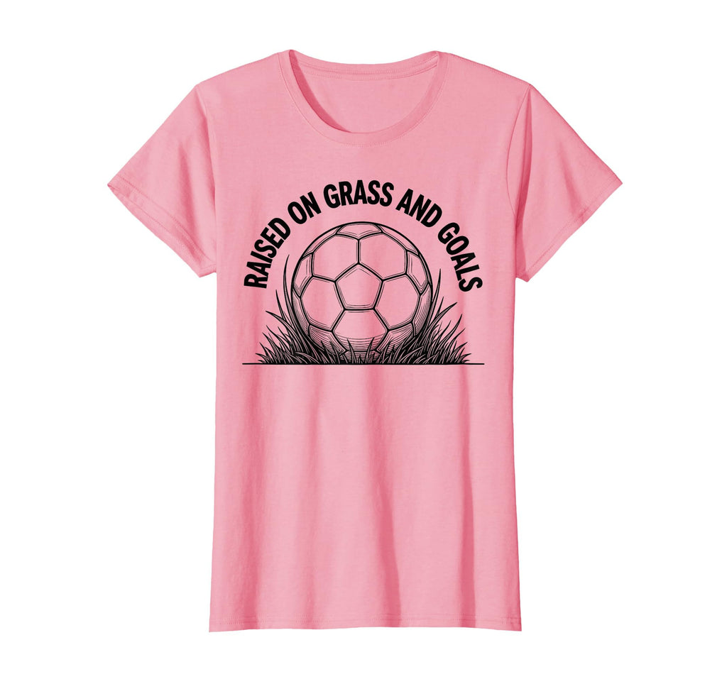 Raised Grass And Goals Soccer T-Shirt - Novelty Apparel Unisex - T-Shirt, Sweatshirt, Hoodie