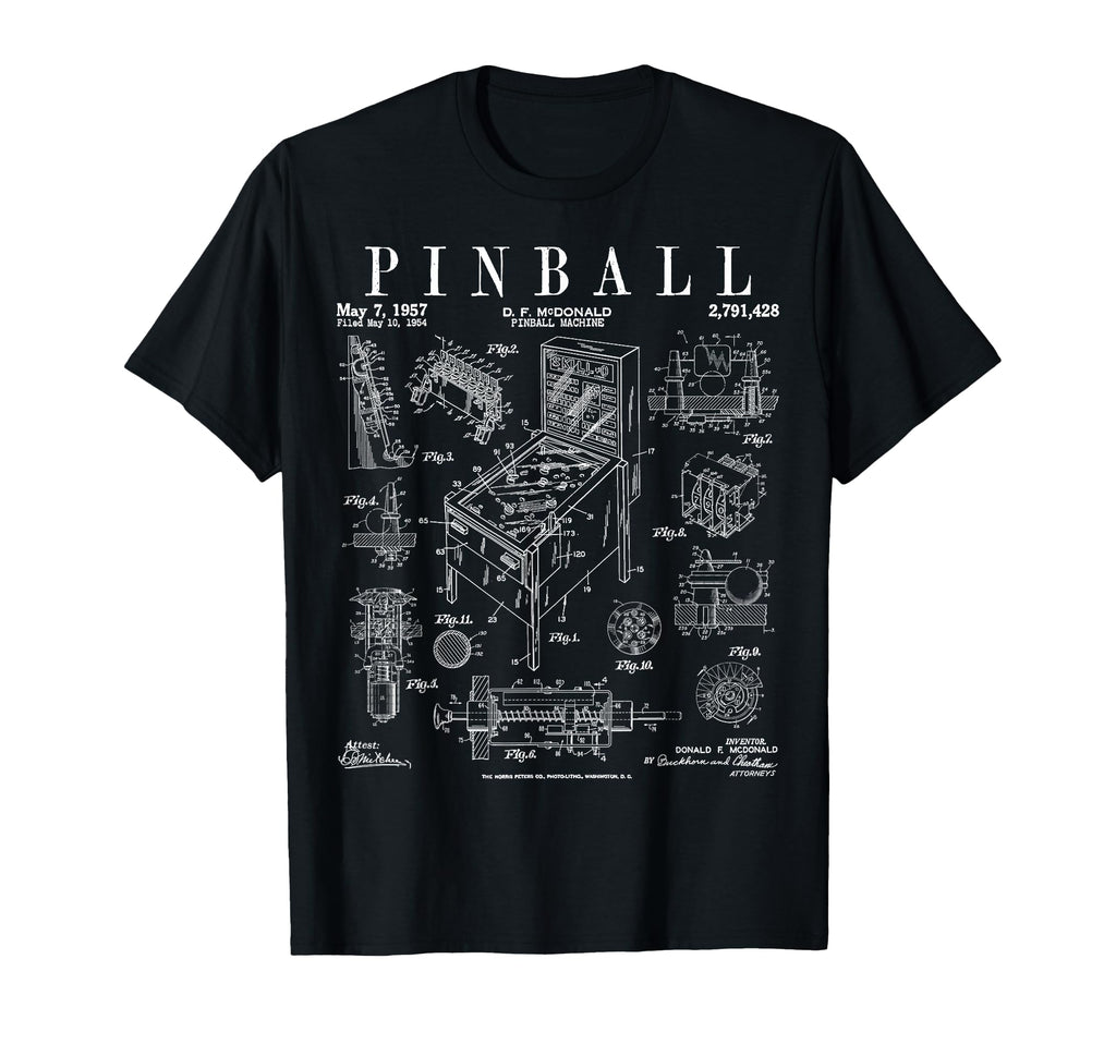 Pinball Arcade Gaming Machine Gamer T-Shirt - Graphic Print Men Women - T-Shirt, Sweatshirt, Hoodie