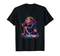 Lion Ice Hockey Player Hockey Stick T-Shirt - Minimalist Print Men Women - T-Shirt, Sweatshirt, Hoodie