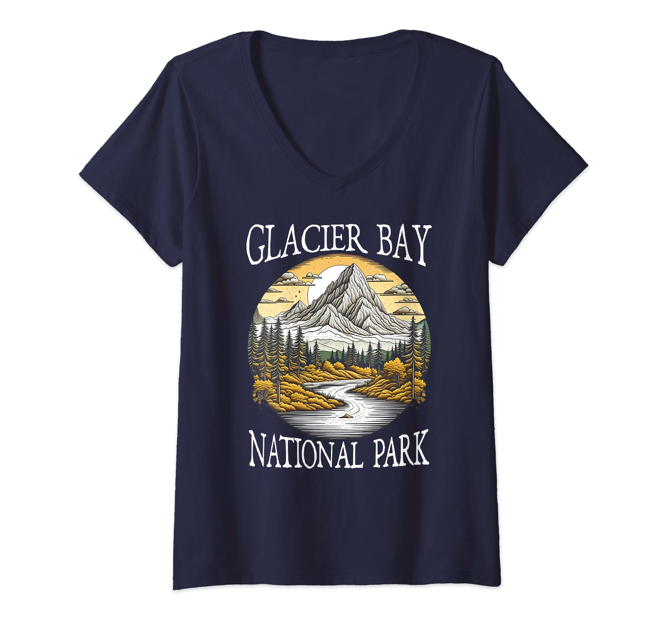 Glacier Bay National Park Alaska Usa T-Shirt - Fun Novelty Design Unisex - T-Shirt, Sweatshirt, Hoodie