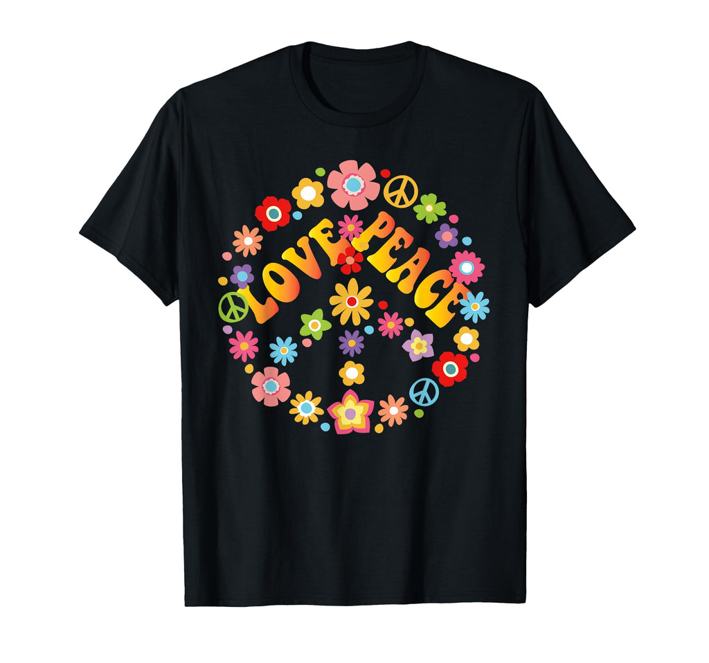 Peace Sign Love 60S 70S Tie Die T-Shirt - Streetwear Style for Adults - T-Shirt, Sweatshirt, Hoodie