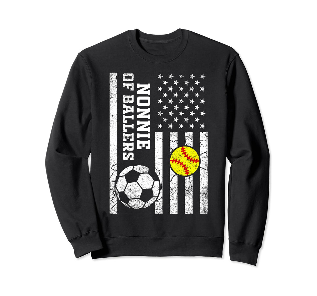 Nonnie Ballers Baseball Soccer Sweatshirt - Aesthetic Graphic for Adults - T-Shirt, Sweatshirt, Hoodie