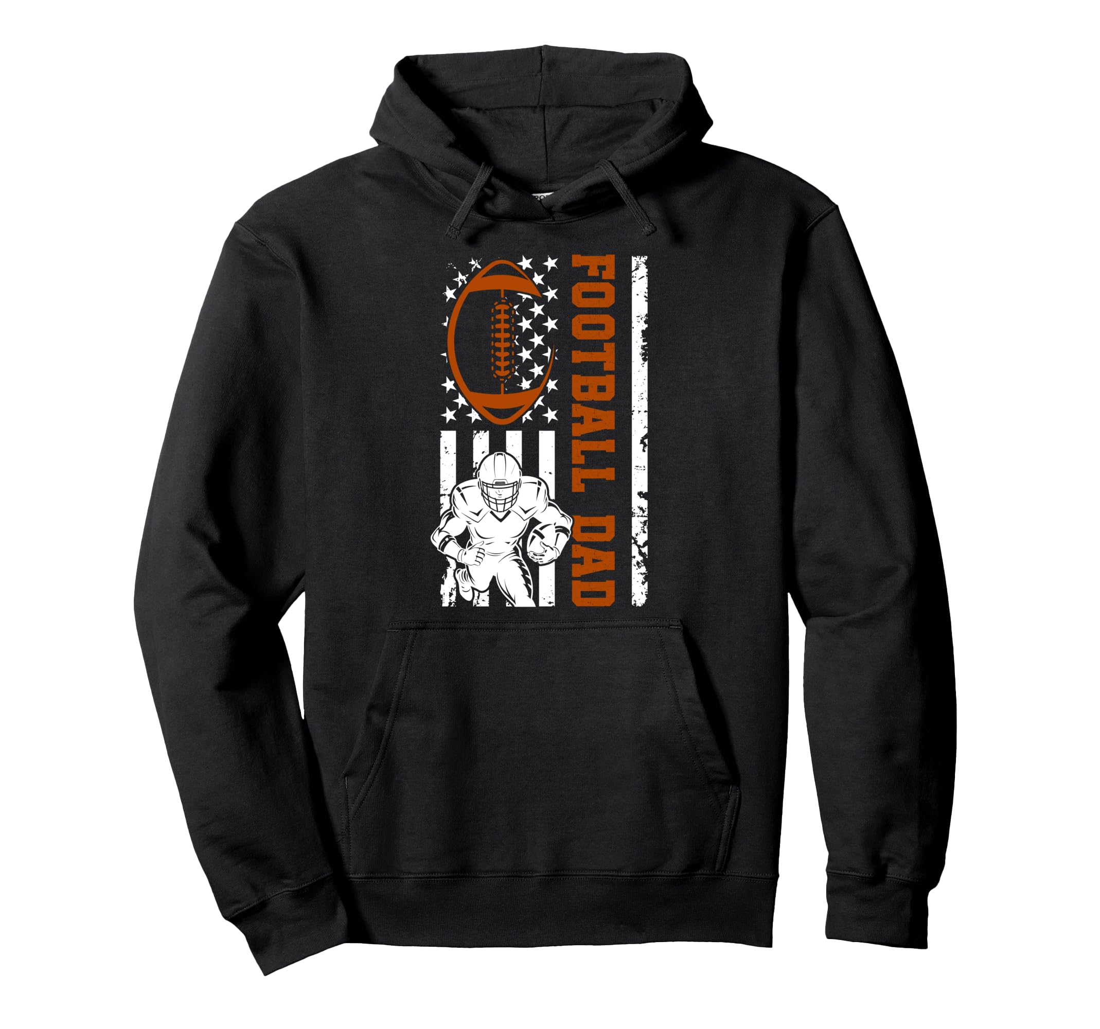 Football Dad Us Flag Football Hoodie - Fun Novelty Design for Adults - T-Shirt, Sweatshirt, Hoodie