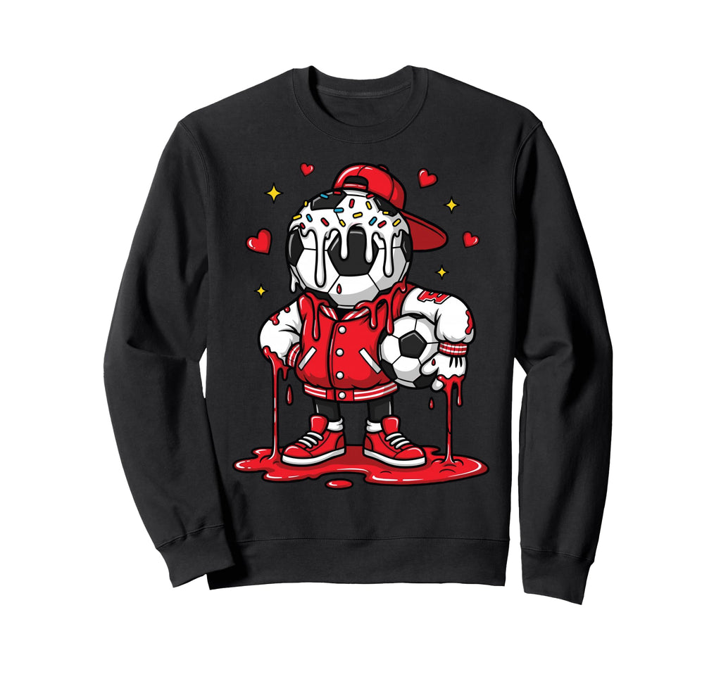 Valentines Day Dripping Soccer Candy Sweatshirt - Aesthetic Graphic Unisex - T-Shirt, Sweatshirt, Hoodie