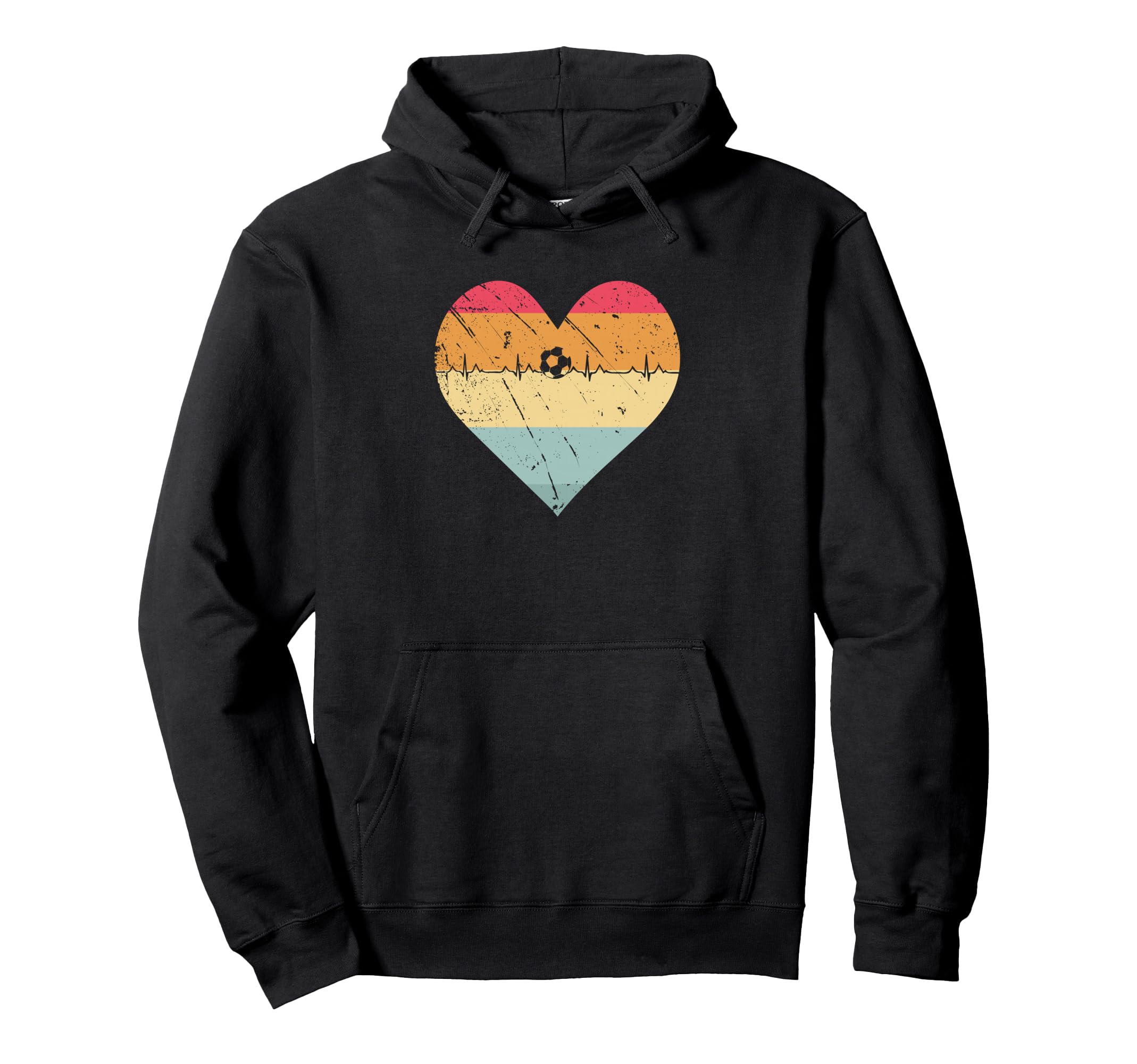Soccer Heartbeat Soccer Ball Hoodie - Casual Everyday Wear Unisex - T-Shirt, Sweatshirt, Hoodie