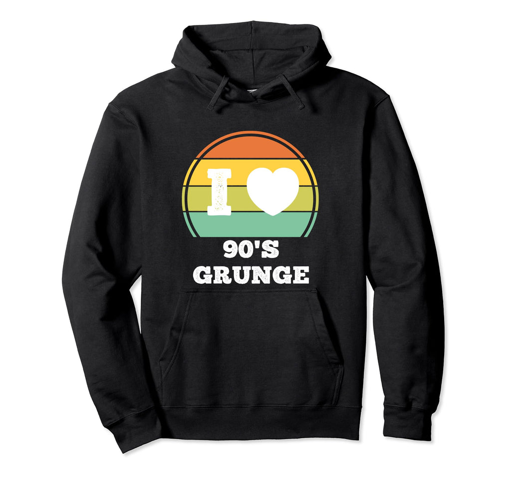 I Love 90S Grunge Rock Music Party Hoodie - Minimalist Print Unisex - T-Shirt, Sweatshirt, Hoodie