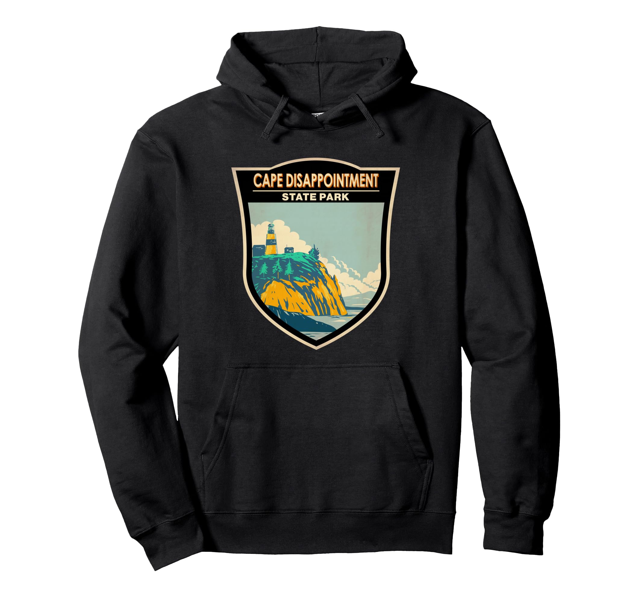 Cape Disappointment State Park Hoodie - Minimalist Print Men Women - T-Shirt, Sweatshirt, Hoodie
